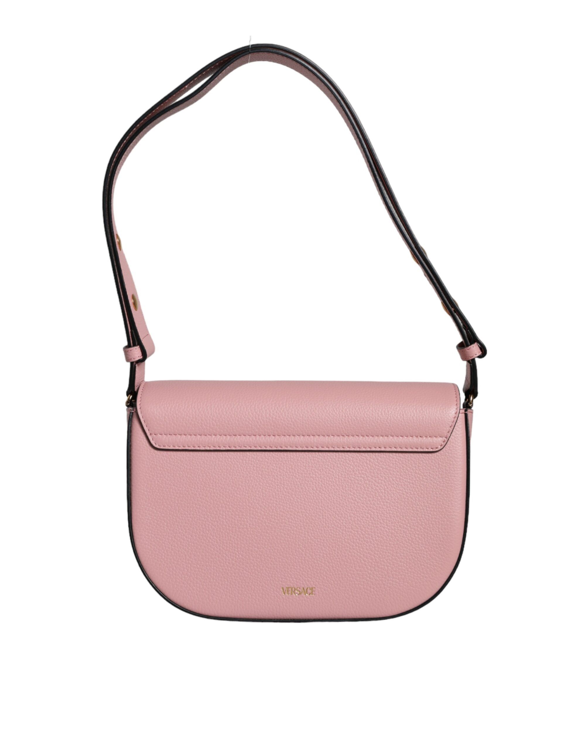 Grainy Calf Leather Logo Crossbody Shoulder Women's Bag - Versace - Modalova