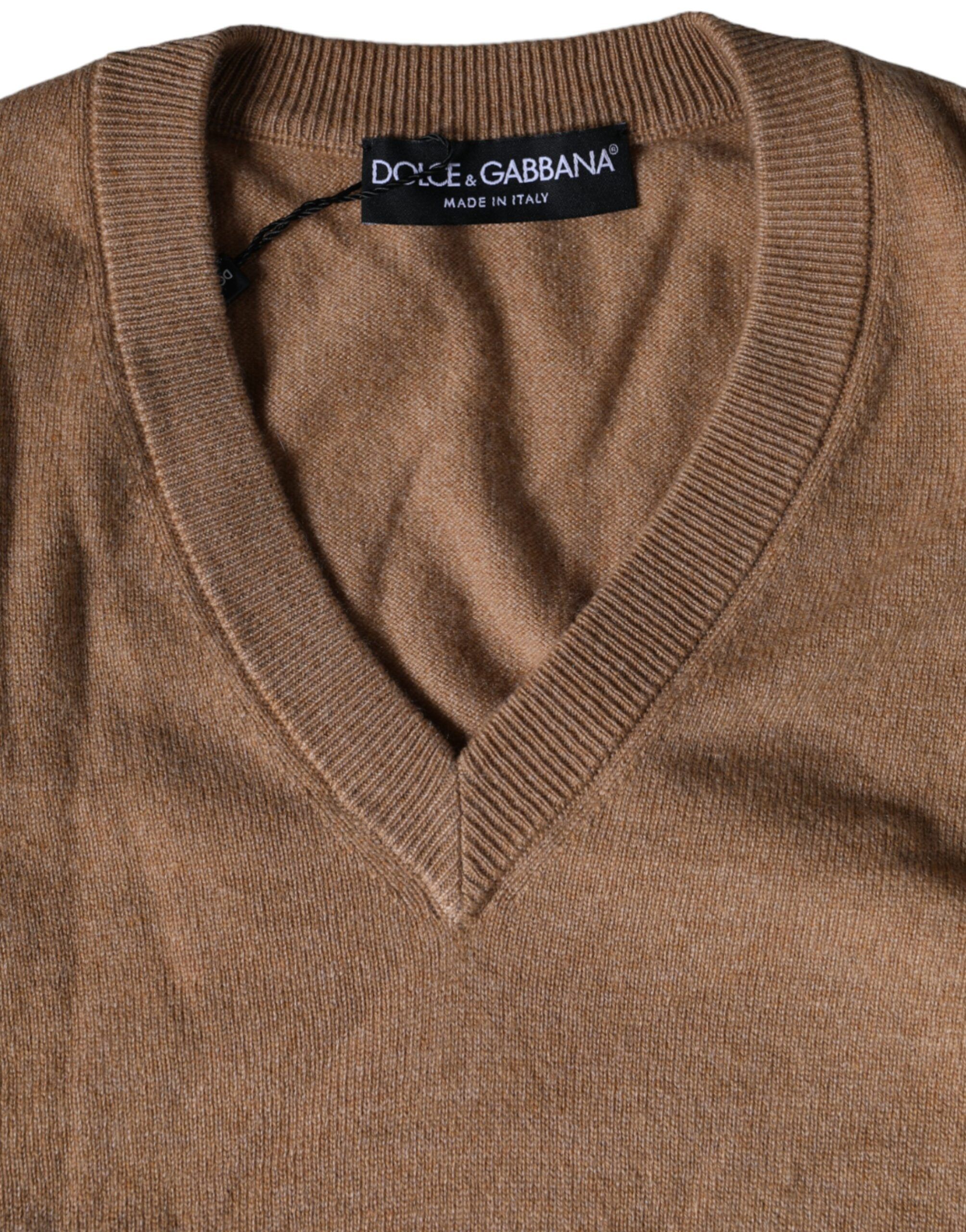 Cashmere Knit V-neck Pullover Men's Sweater - Dolce & Gabbana - Modalova