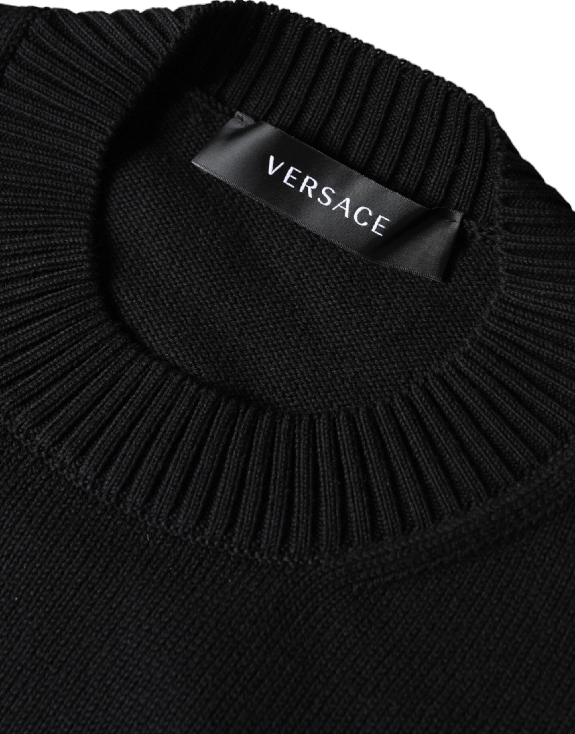 Medusa Embroidery Crew Neck Pullover Men's Sweater - Versace - Modalova