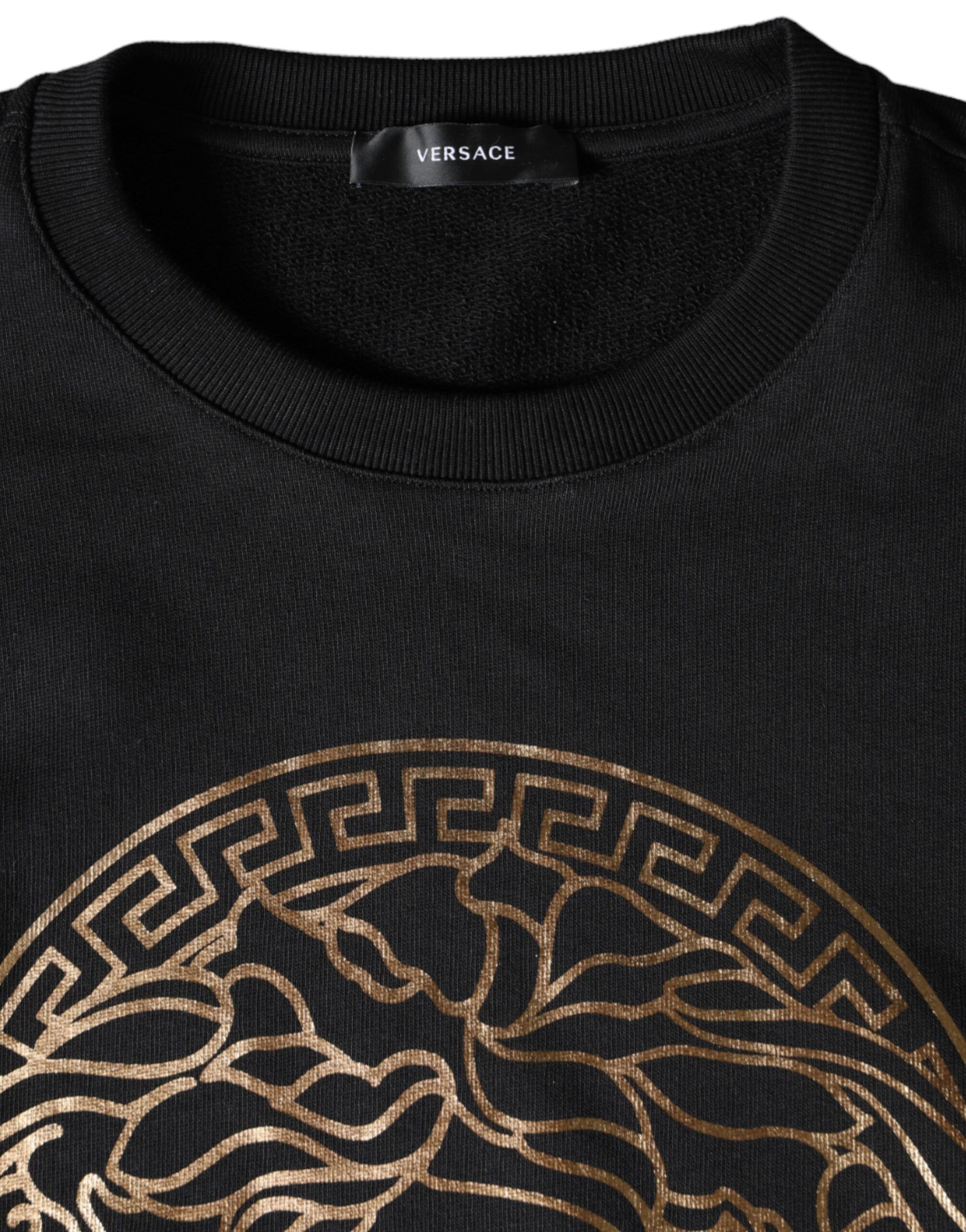 Medusa Fleece Cotton Crew Neck Sweatshirt Men's Sweater - Versace - Modalova