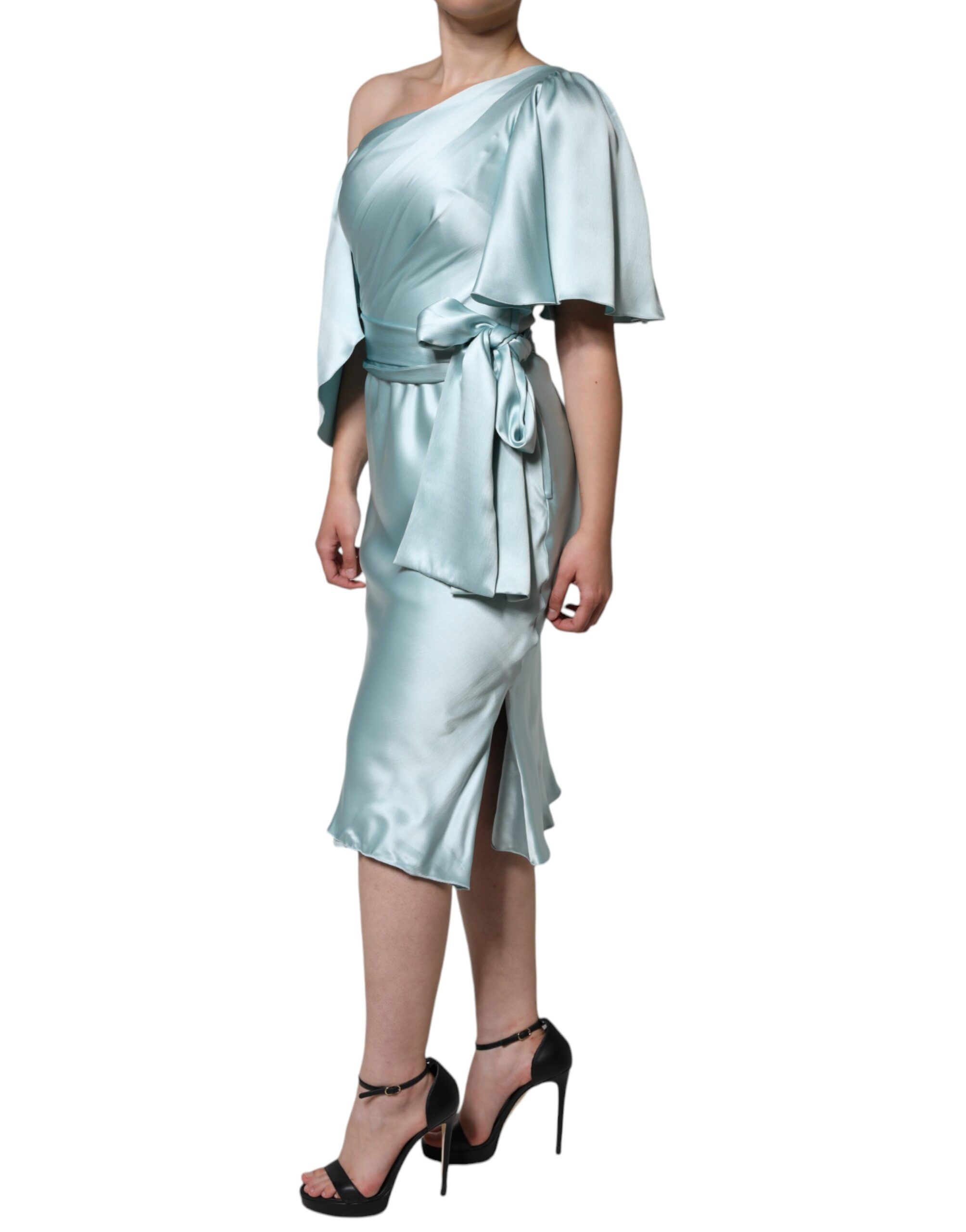 Mint Silk Fit Cut One Shoulder Women's Dress (Pre-Owned) - Dolce & Gabbana - Modalova