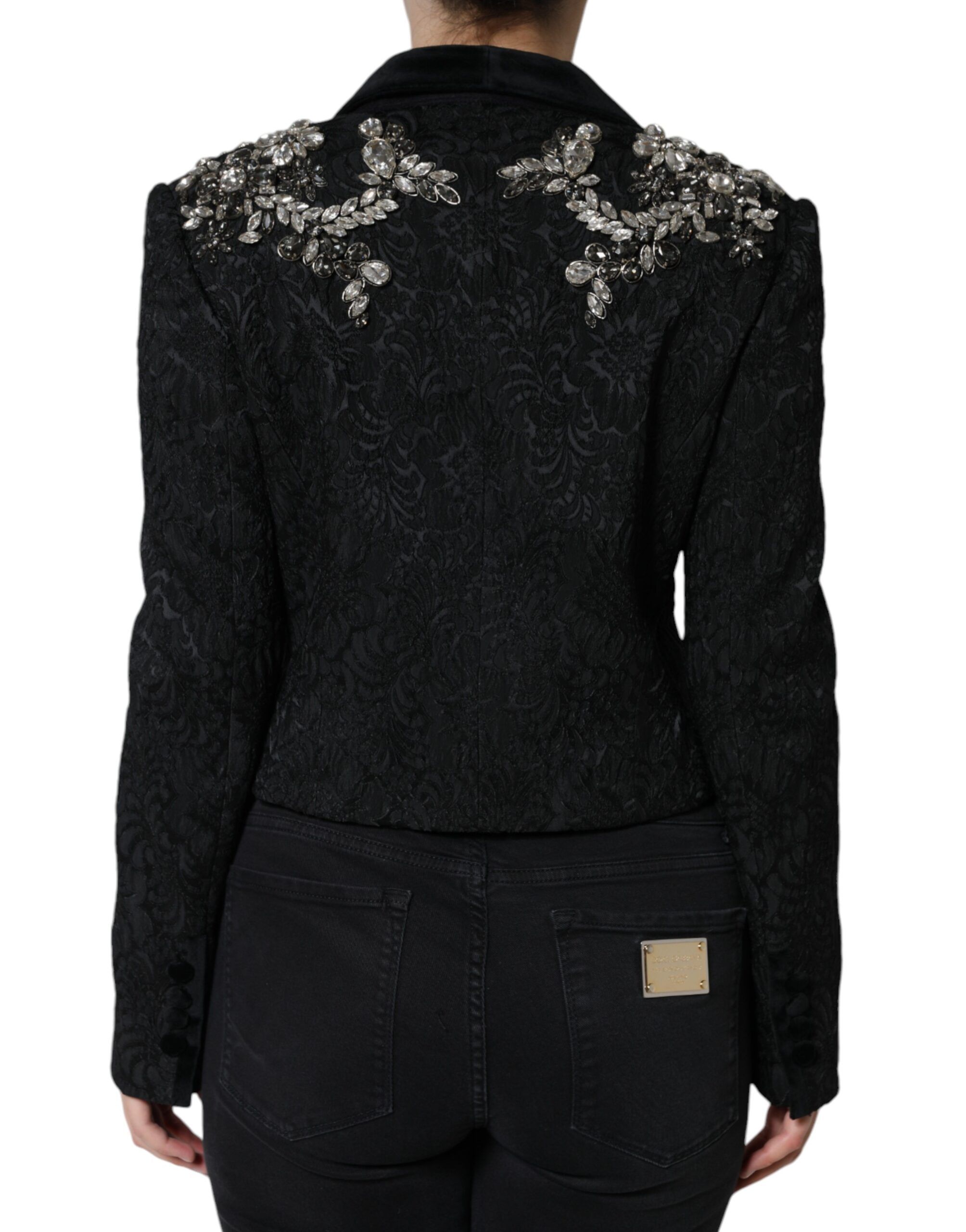 Jacquard Crystal Floral Jacket Women's Blazer - Dolce & Gabbana - Modalova
