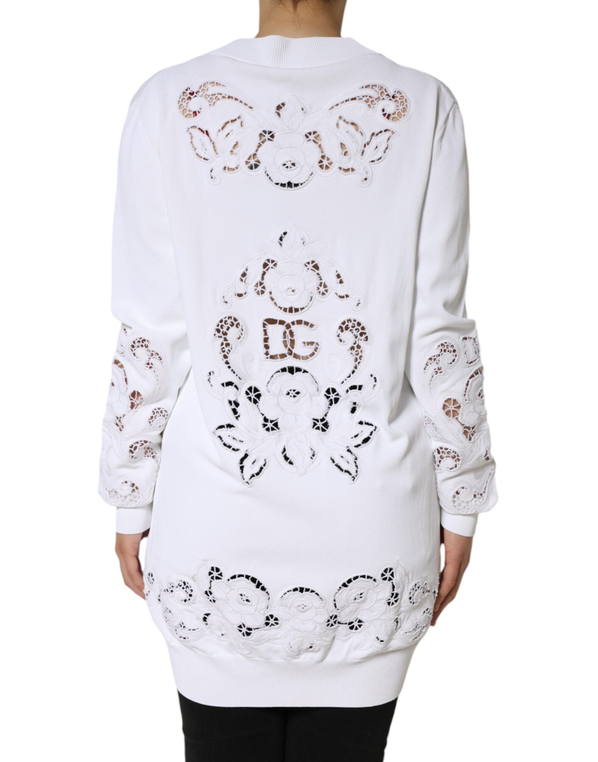 Viscose Floral Cut Out Cardigan Women's Sweater (Pre-Owned) - Dolce & Gabbana - Modalova