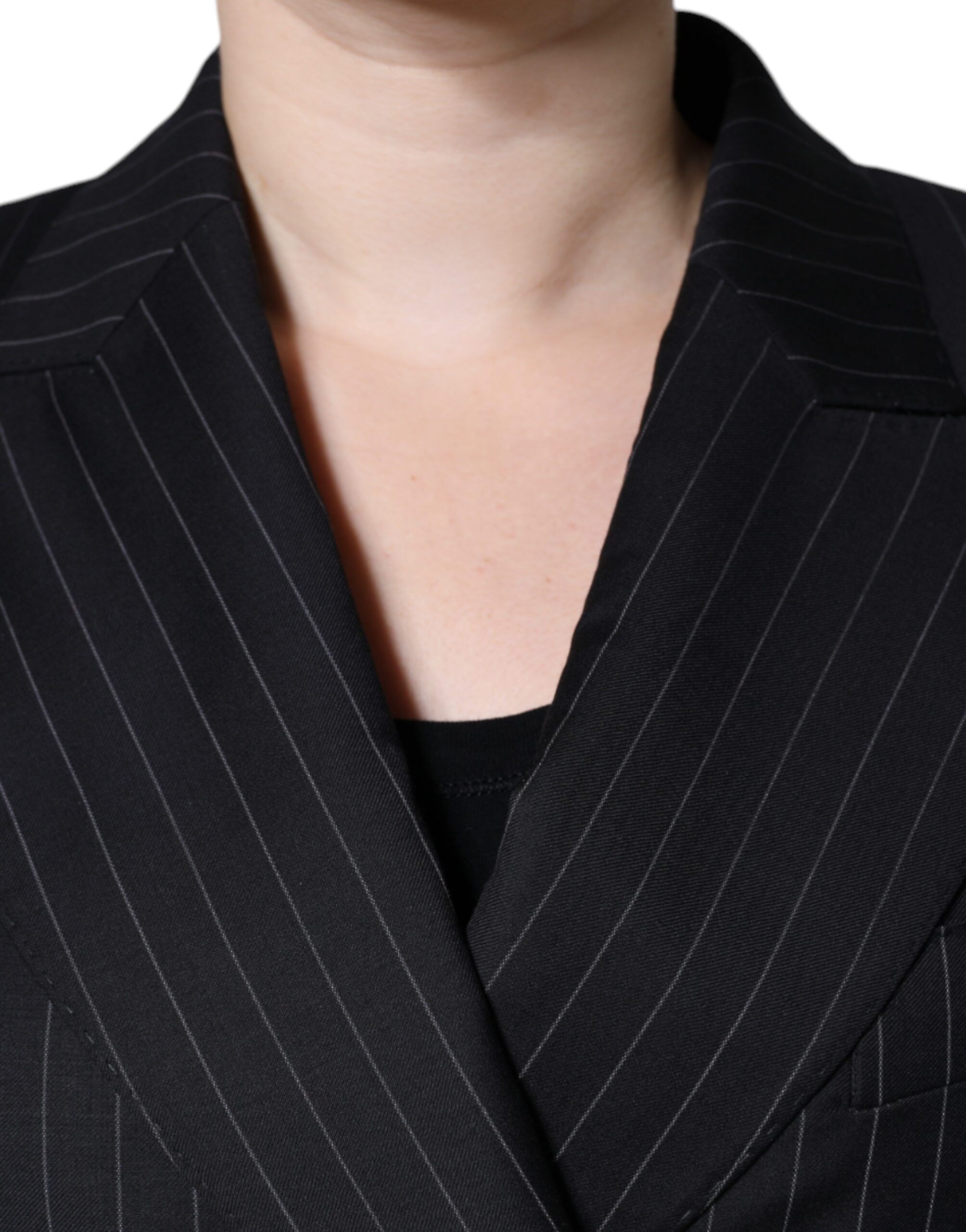 Striped Double Breasted Coat Women's Jacket - Dolce & Gabbana - Modalova