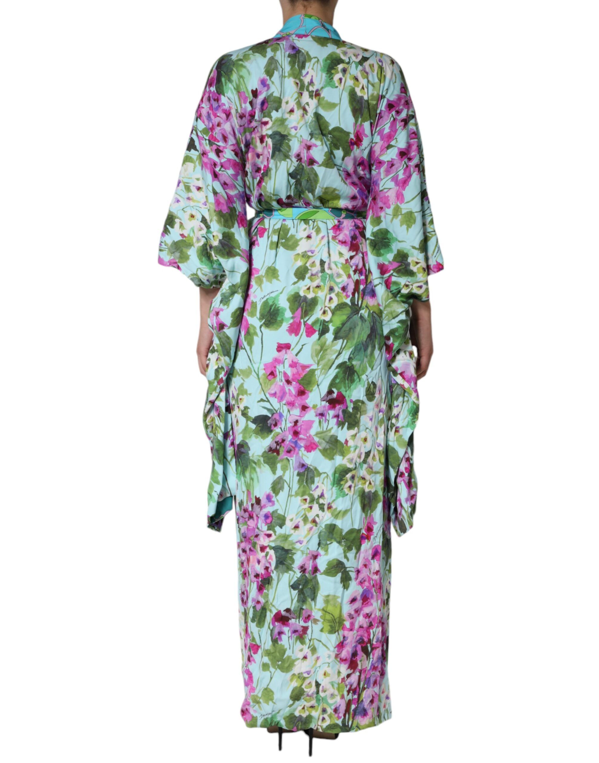 Floral Silk Stretch Wrap Women's Dress - Dolce & Gabbana - Modalova