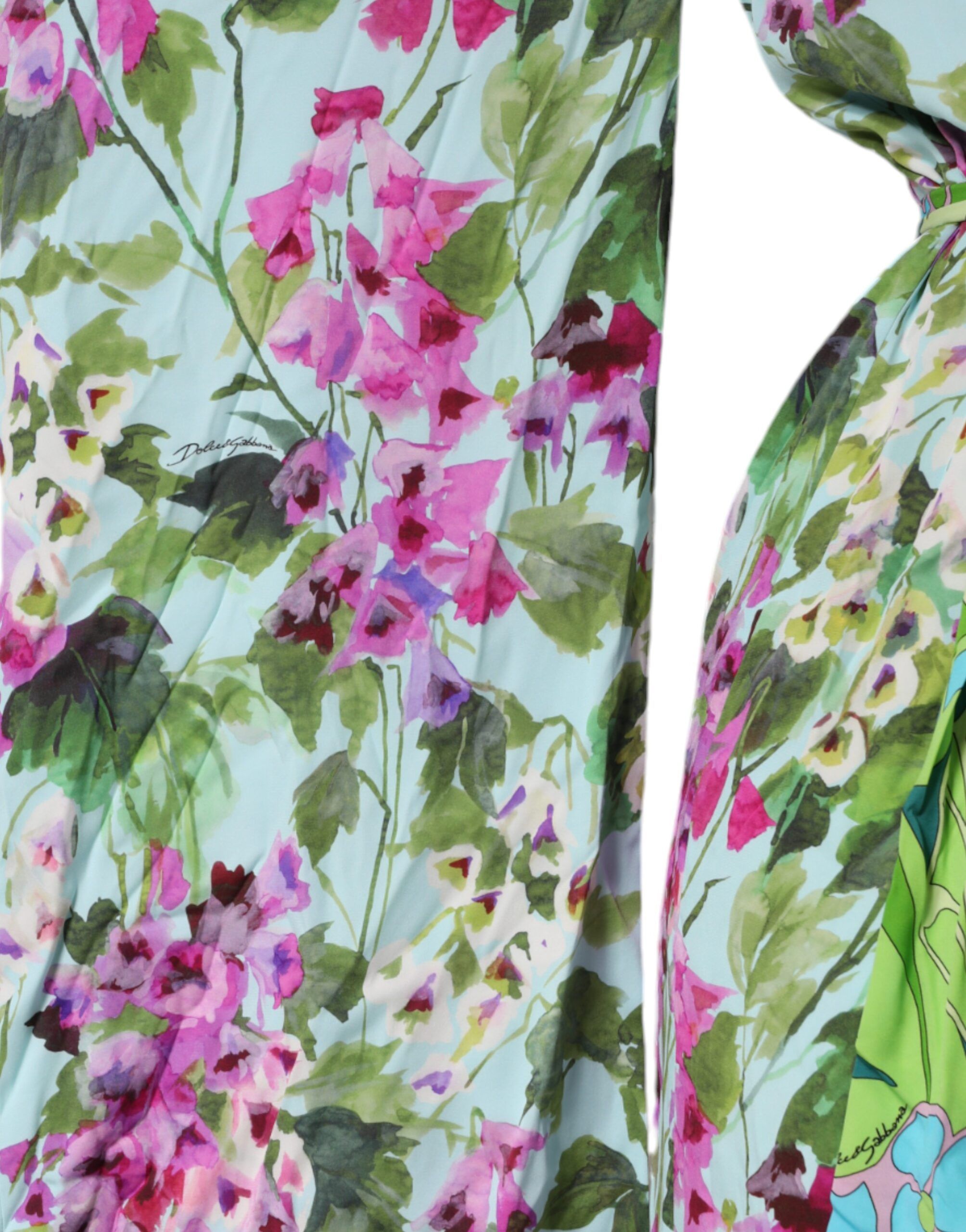Floral Silk Stretch Wrap Women's Dress - Dolce & Gabbana - Modalova