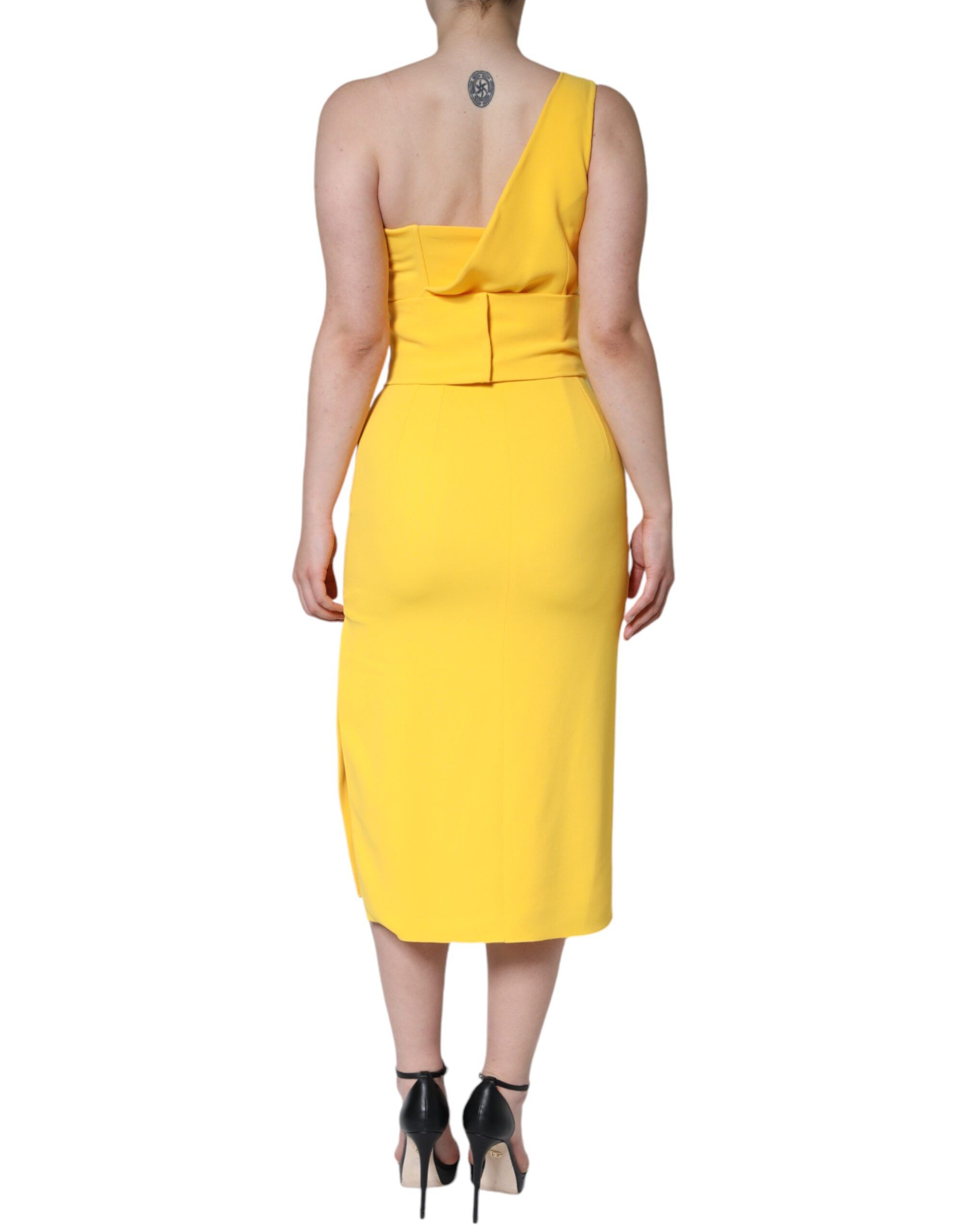 One Shoulder Side Slit Midi Women's Dress (Pre-Owned) - Dolce & Gabbana - Modalova