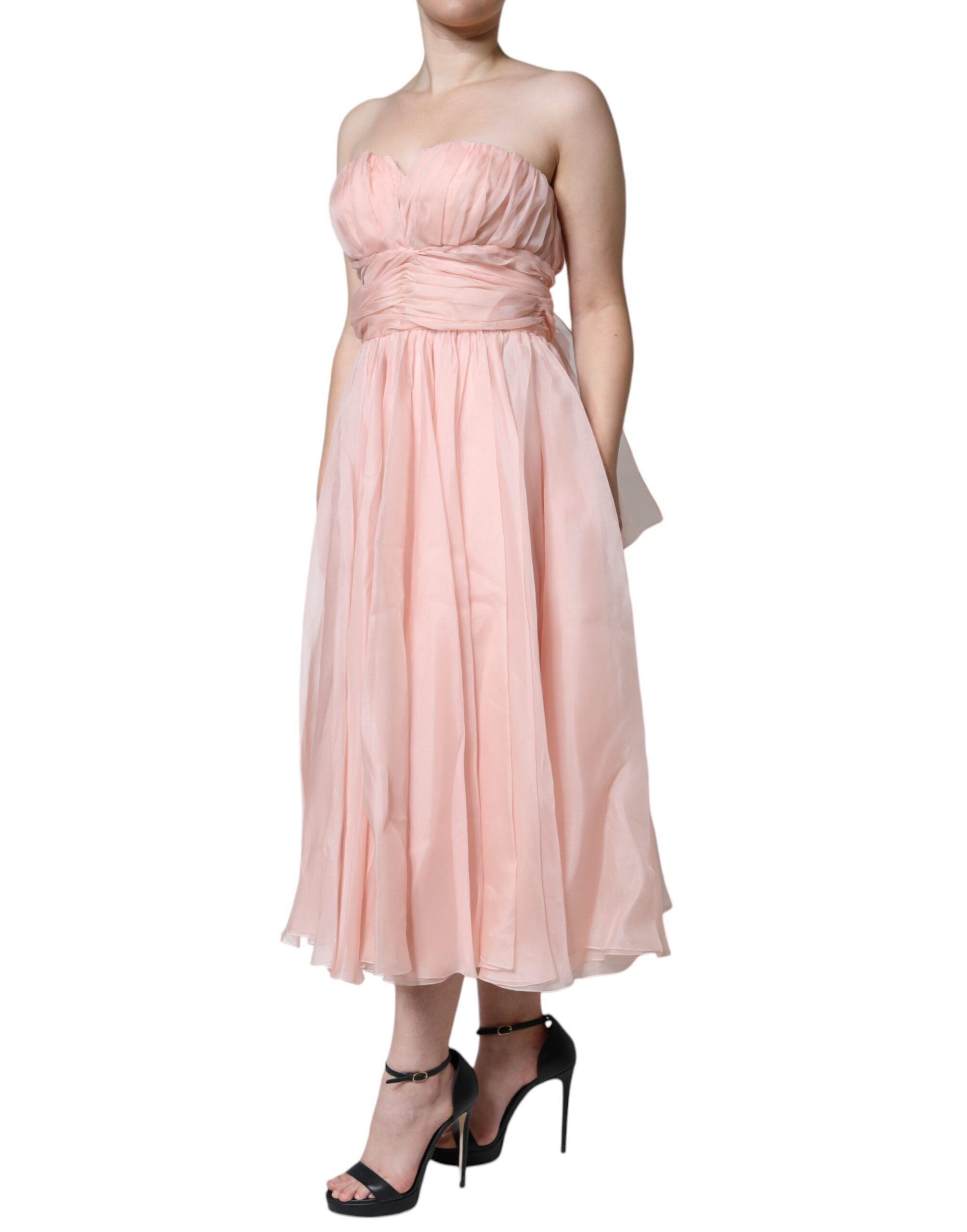 Silk Strapless Maxi A-line Gown Women's Dress (Pre-Owned) - Dolce & Gabbana - Modalova