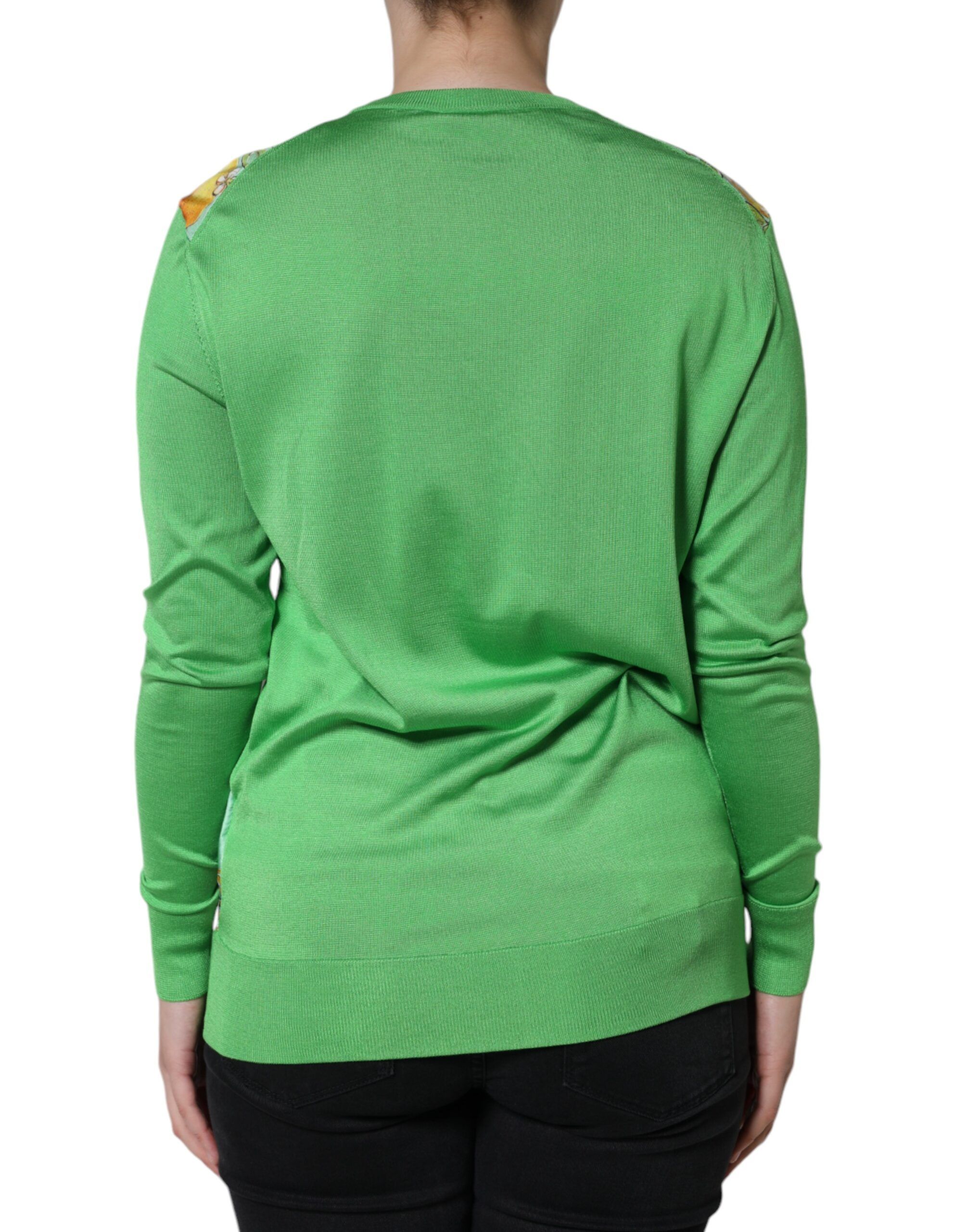 Silk Granita Al Limone Long Sleeves Women's Sweater (Pre-Owned) - Dolce & Gabbana - Modalova