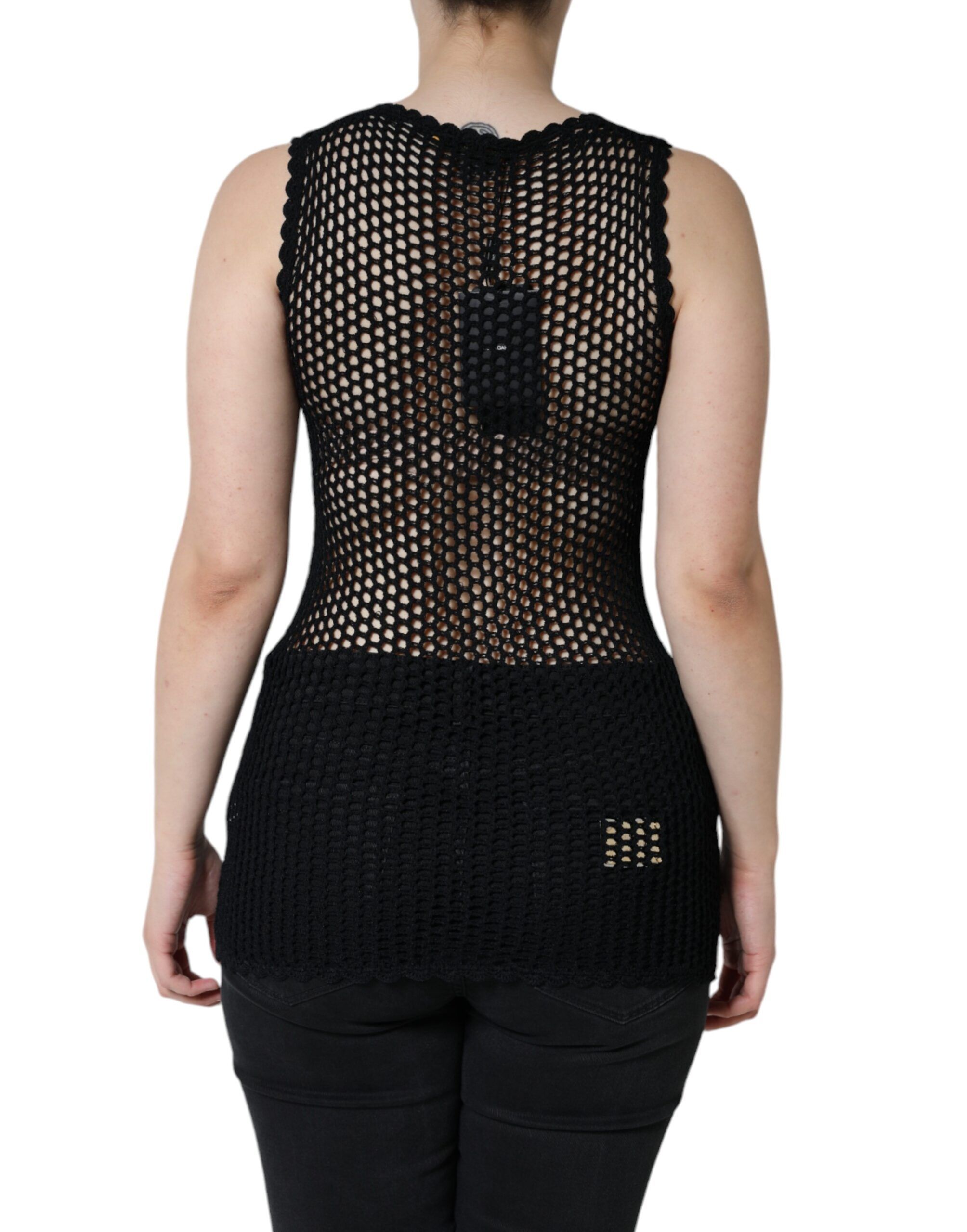 Mesh See Through Sleeveless Tank Women's Top - Dolce & Gabbana - Modalova