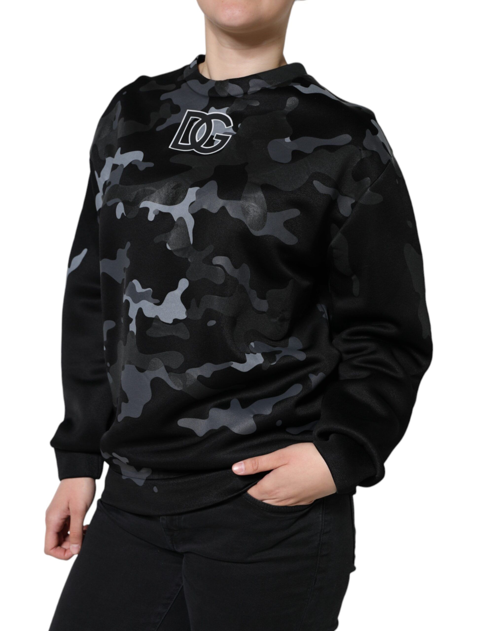 Camouflage Round Neck Sweatshirt Women's Sweater (Pre-Owned) - Dolce & Gabbana - Modalova