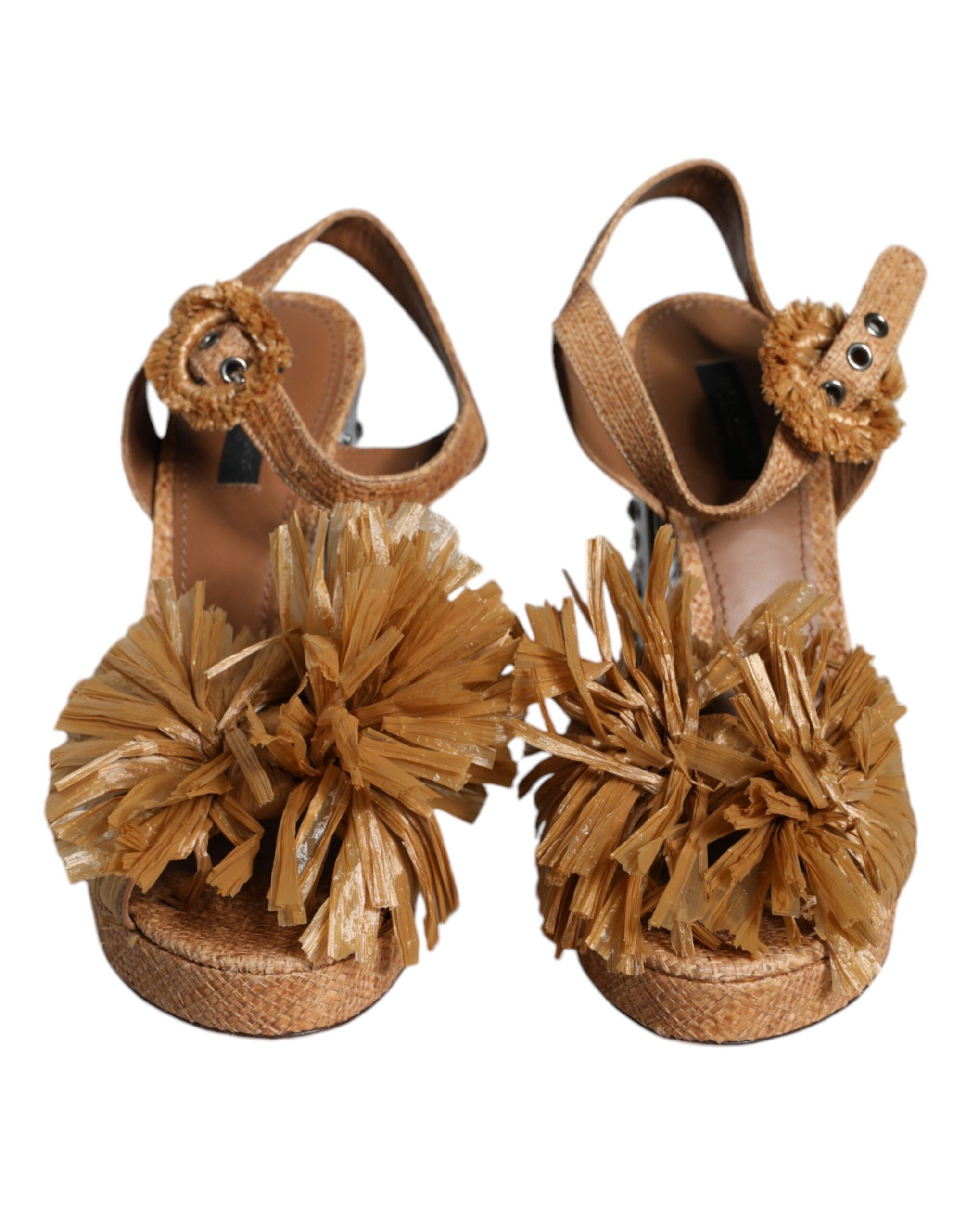Raffia Ankle Strap Crystal Sandals Women's Shoes (Pre-Owned) - Dolce & Gabbana - Modalova