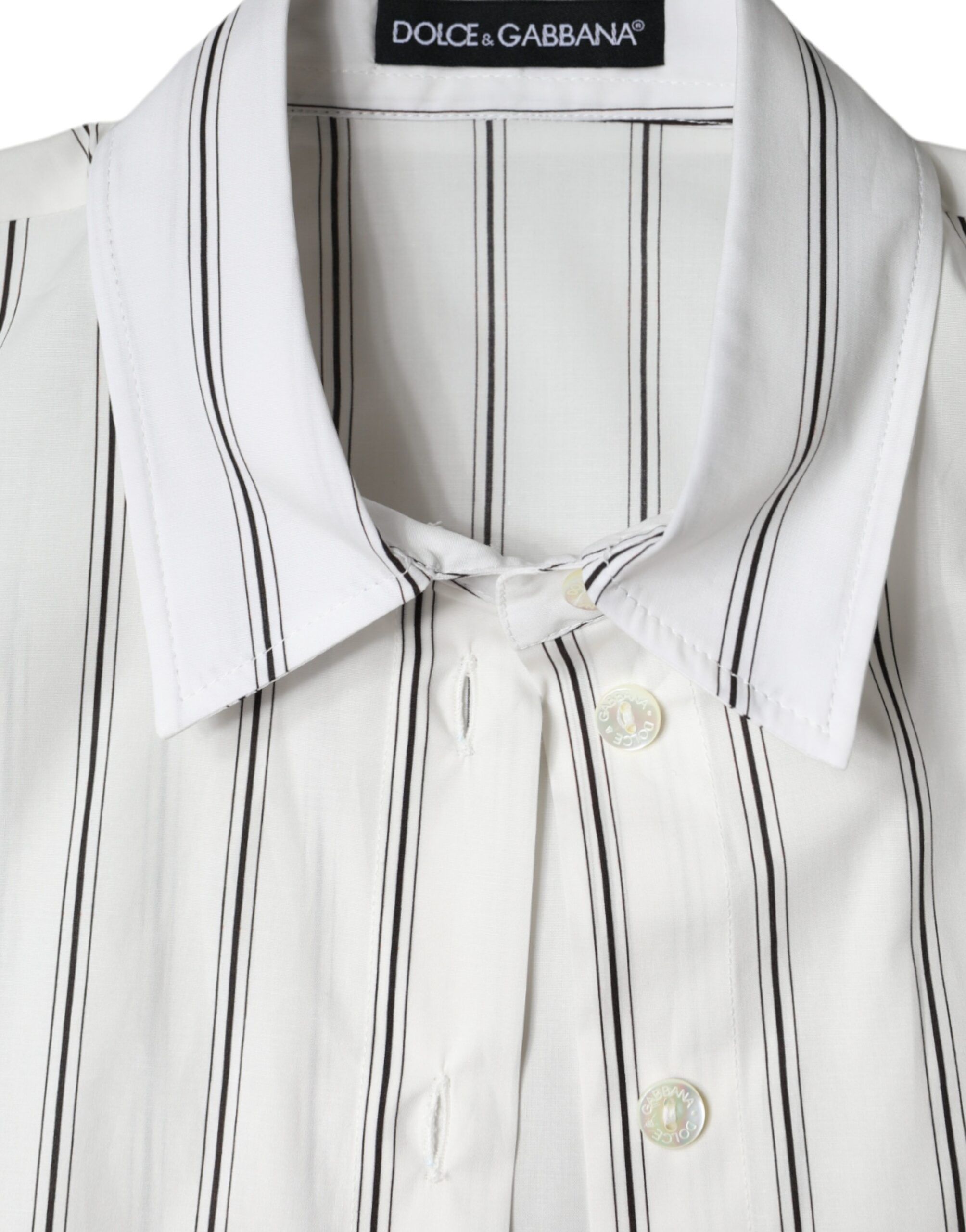Striped Collared Short Sleeve Polo Women's Top - Dolce & Gabbana - Modalova