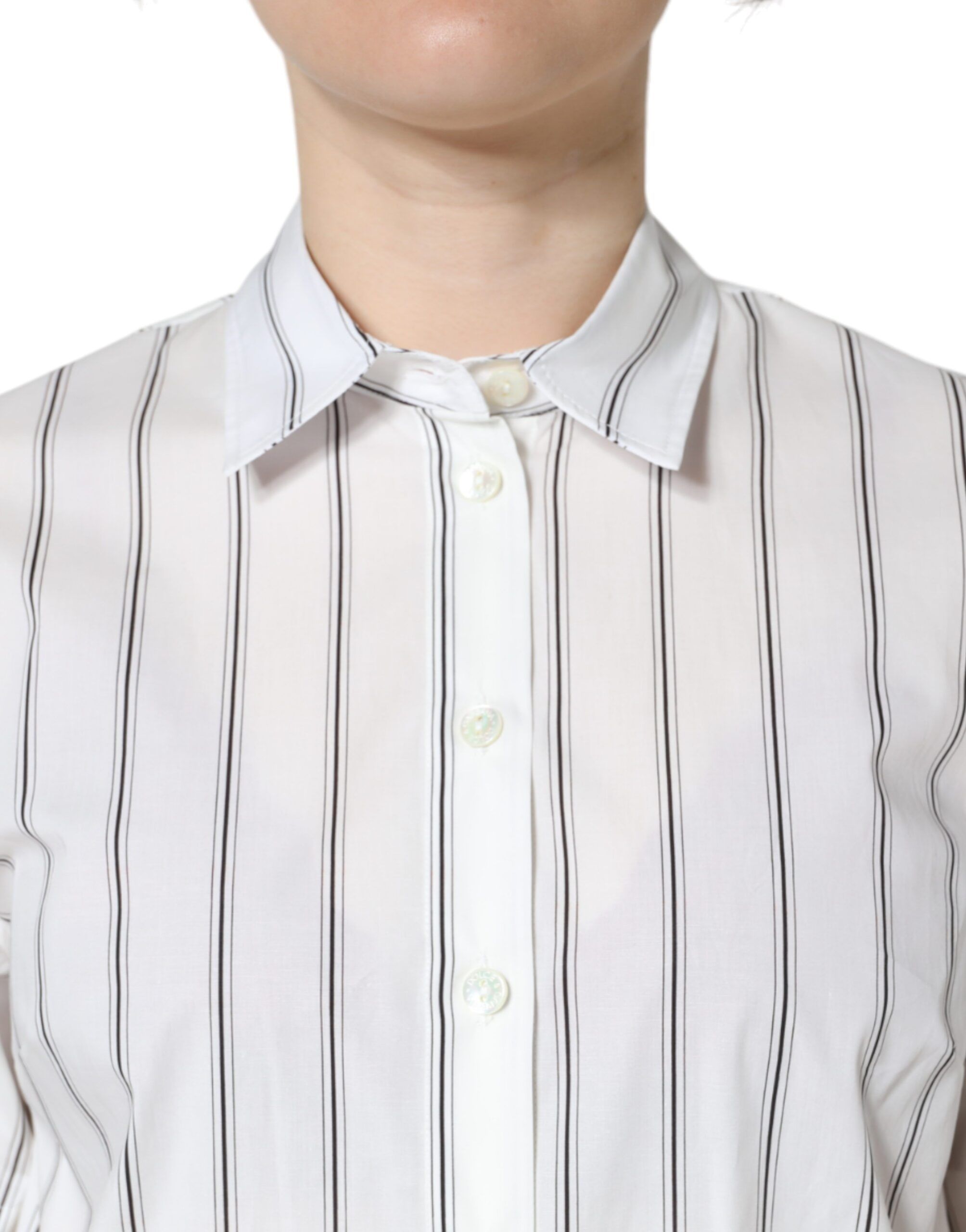 Striped Collared Short Sleeve Polo Women's Top - Dolce & Gabbana - Modalova