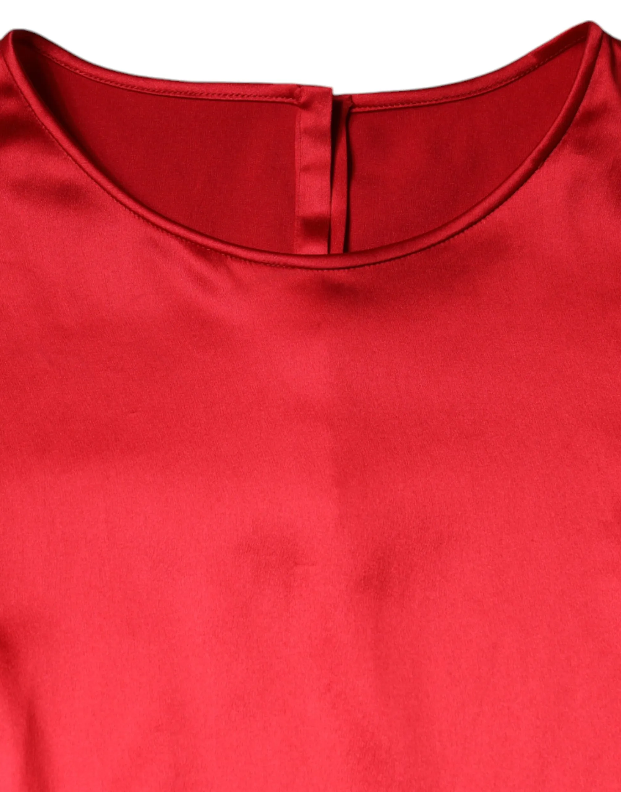 Satin Lace Trim Round Neck Blouse Women's Top (Pre-Owned) - Dolce & Gabbana - Modalova