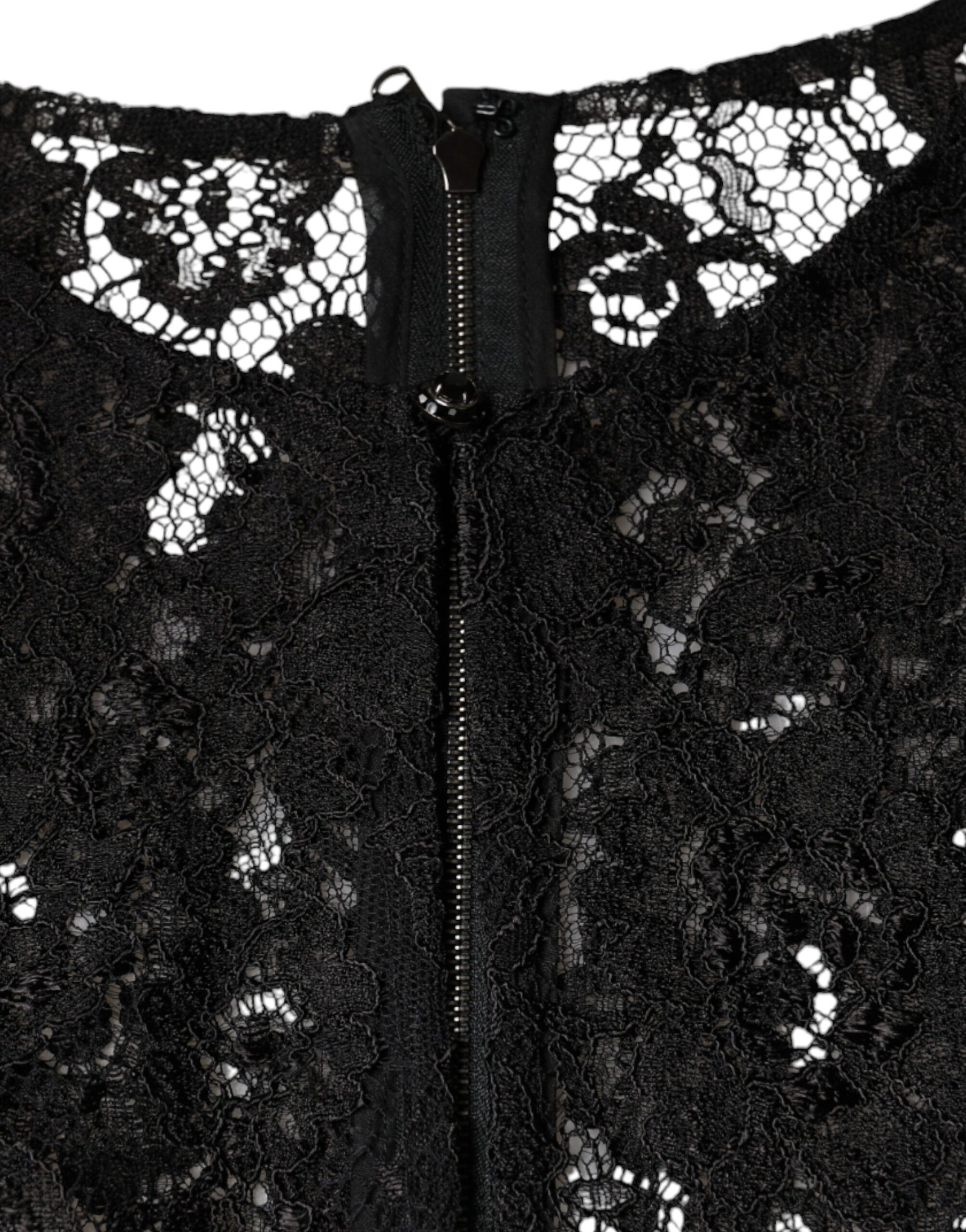 Floral Lace See Through Long Sleeve Women's Top - Dolce & Gabbana - Modalova