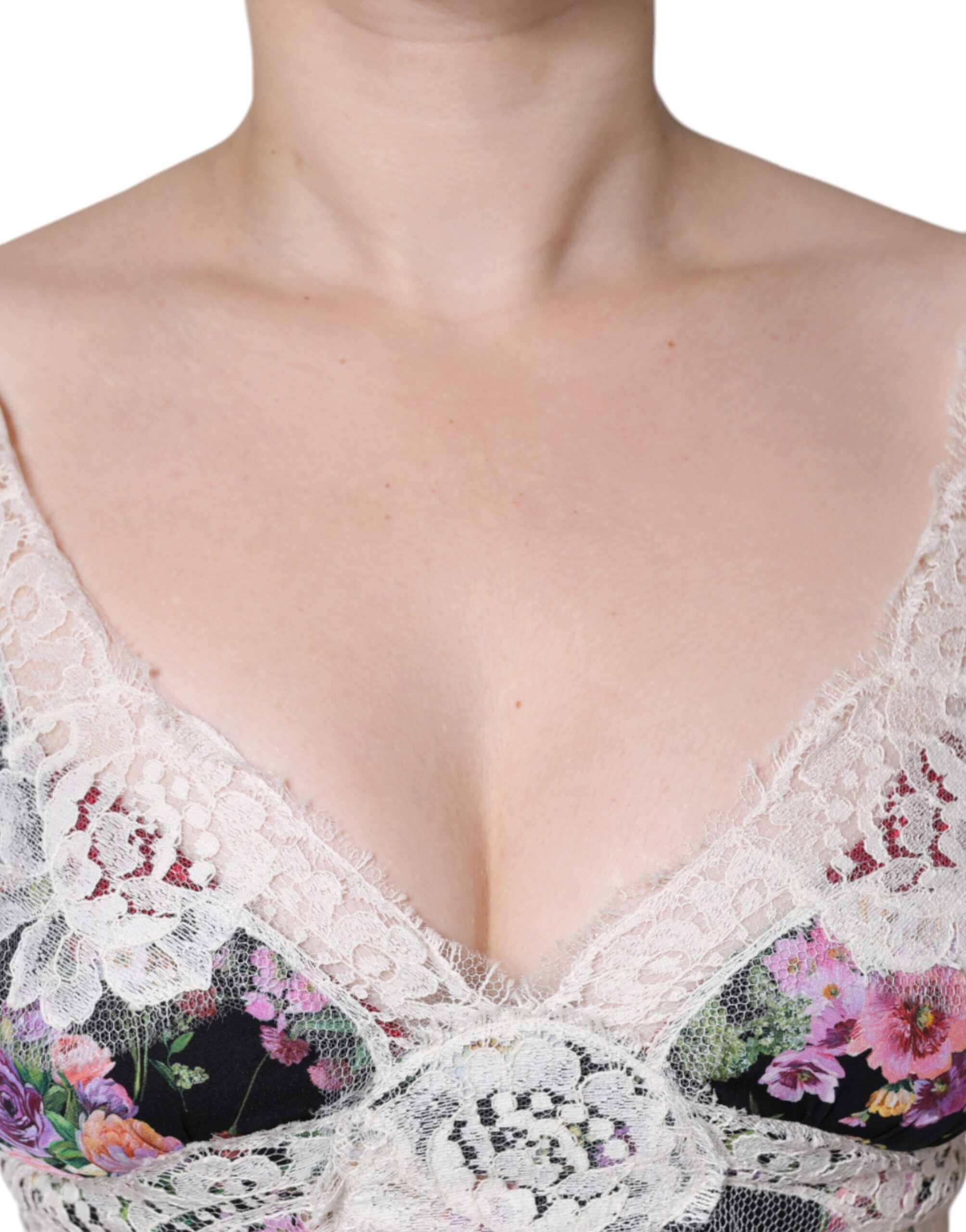 Floral Lace Short Sleeves Blouse Women's Top - Dolce & Gabbana - Modalova