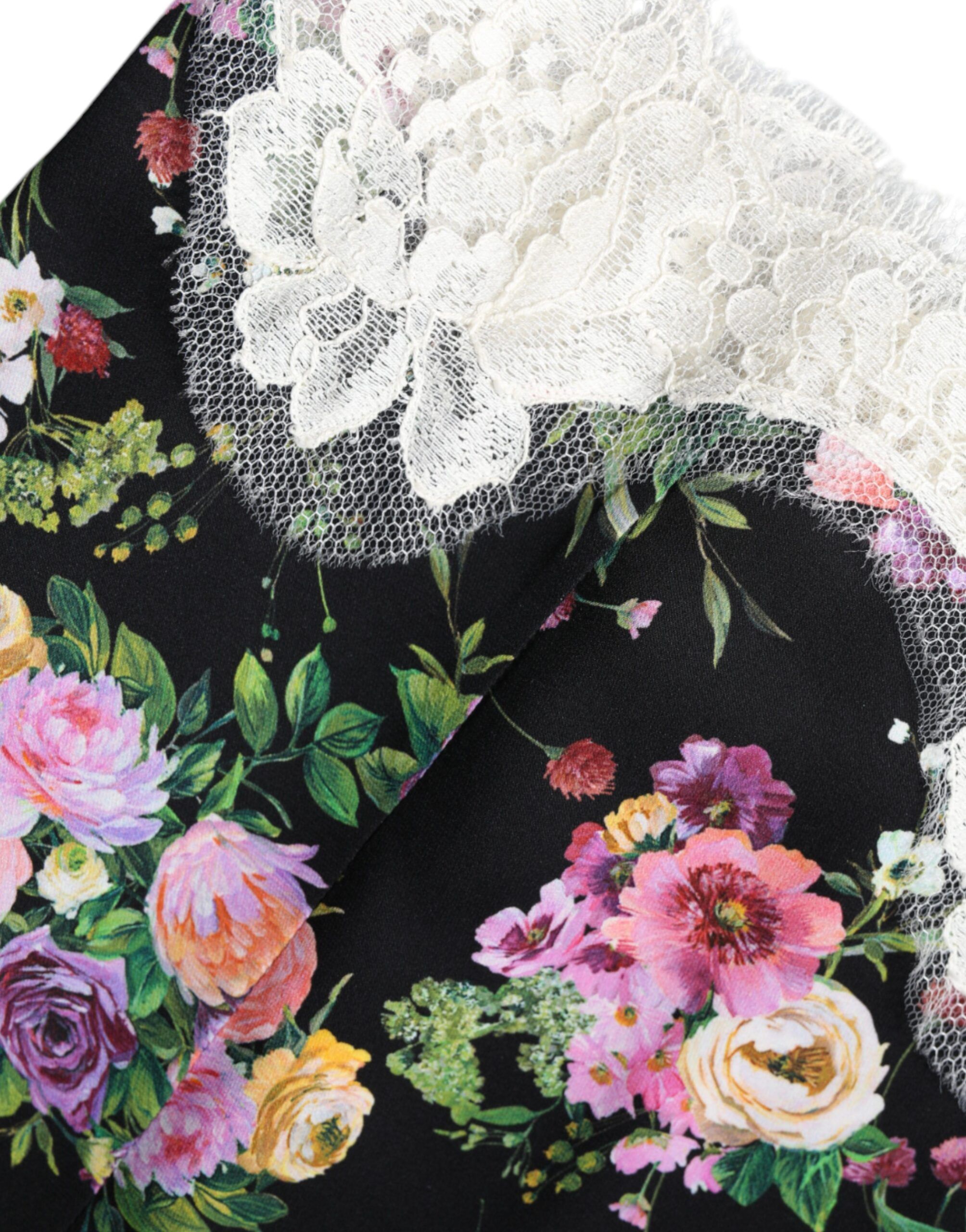Floral Lace Short Sleeves Blouse Women's Top - Dolce & Gabbana - Modalova