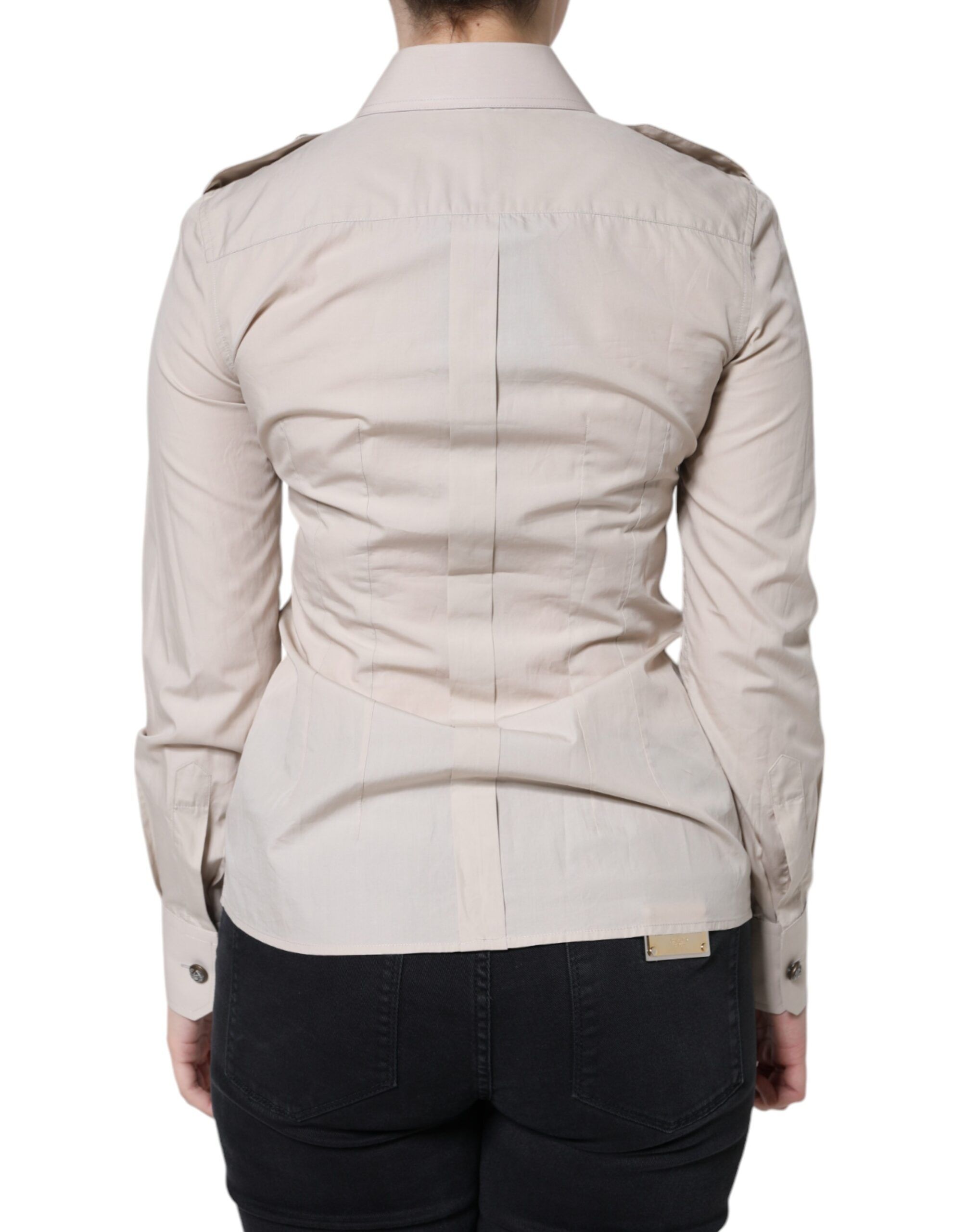 Cotton Collared Button Down Shirt Women's Top - Dolce & Gabbana - Modalova