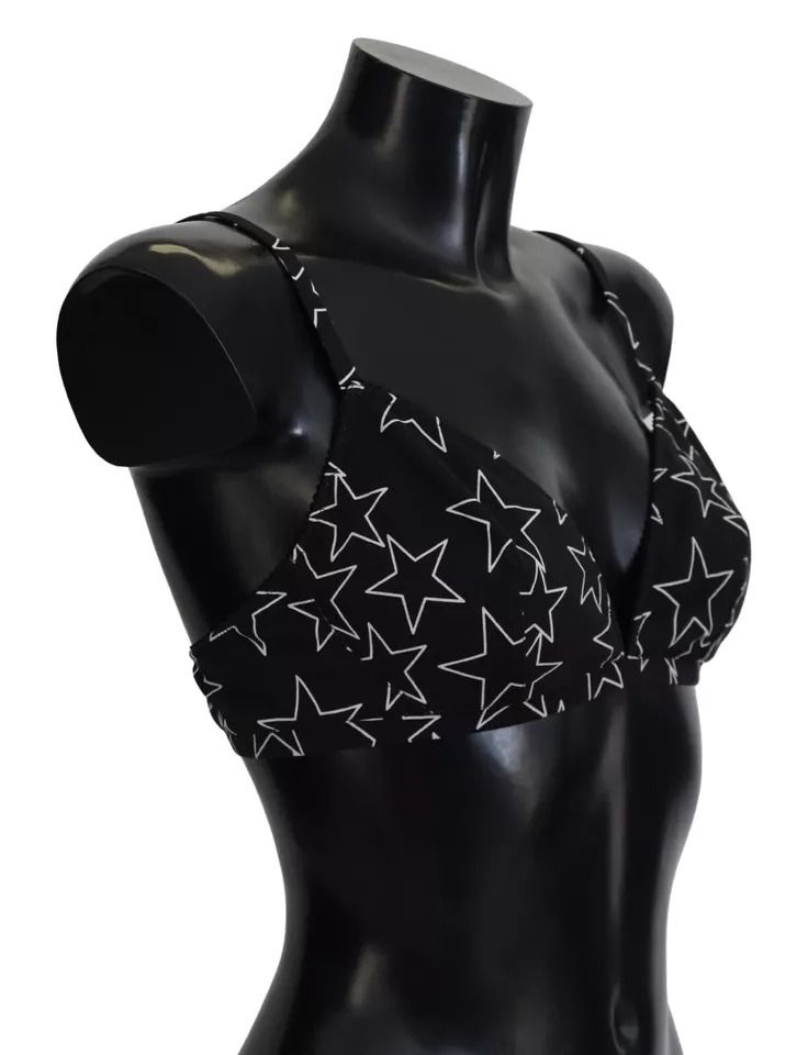 Black Millennials Star Non Wire Cotton Bra Women's Underwear - Dolce & Gabbana - Modalova