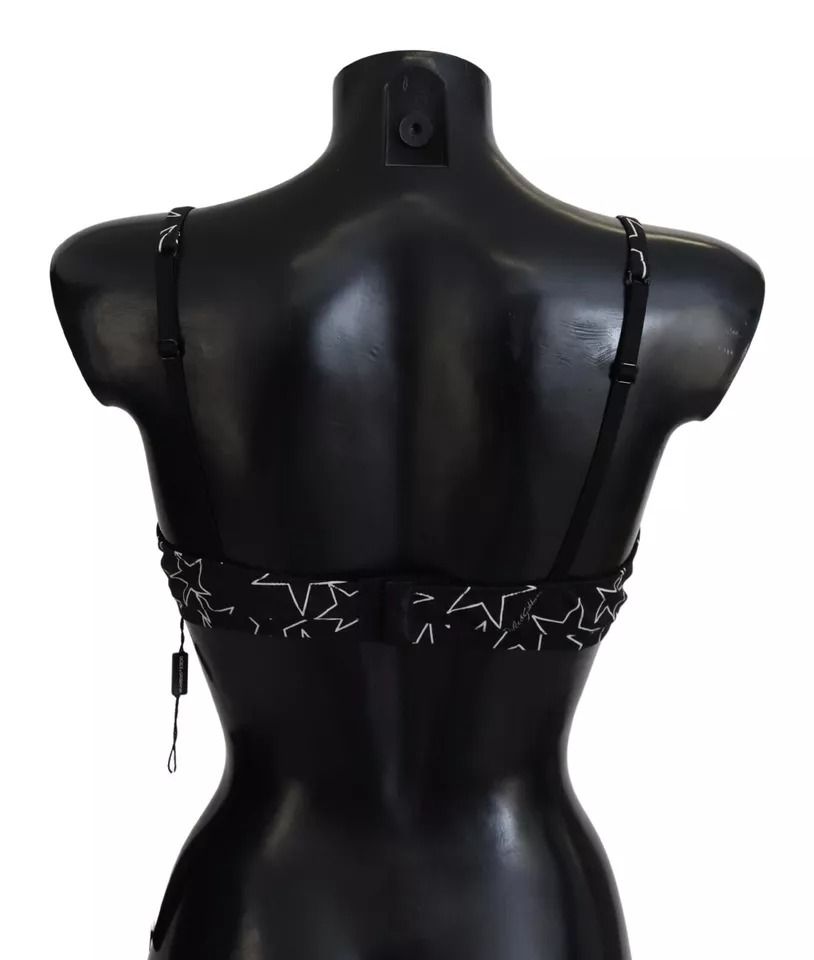 Black Millennials Star Non Wire Cotton Bra Women's Underwear - Dolce & Gabbana - Modalova
