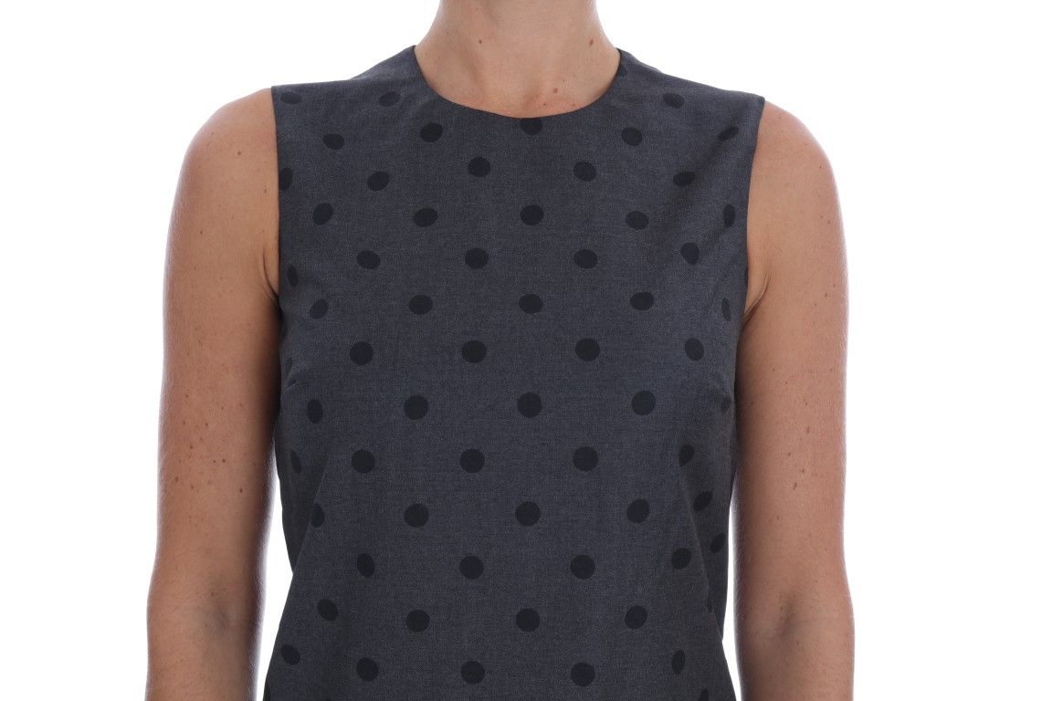 Polka Dotted Sheath Wool Women's Dress - Dolce & Gabbana - Modalova