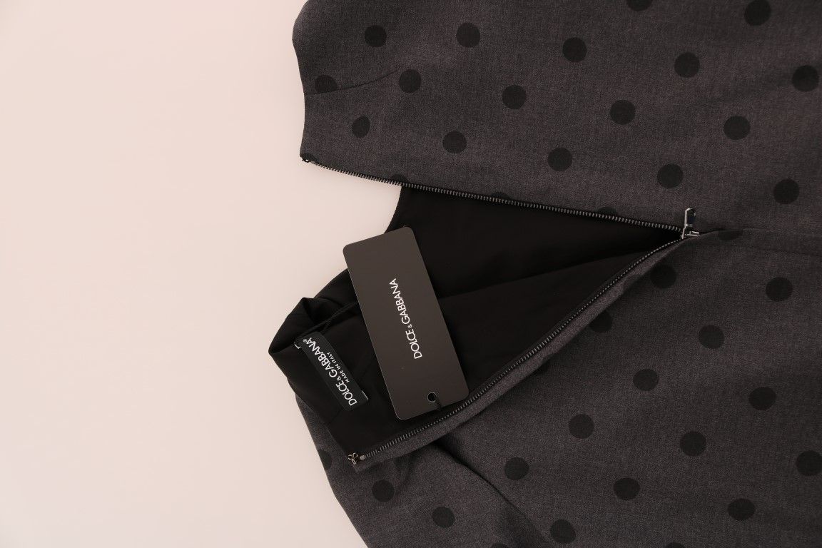 Polka Dotted Sheath Wool Women's Dress - Dolce & Gabbana - Modalova