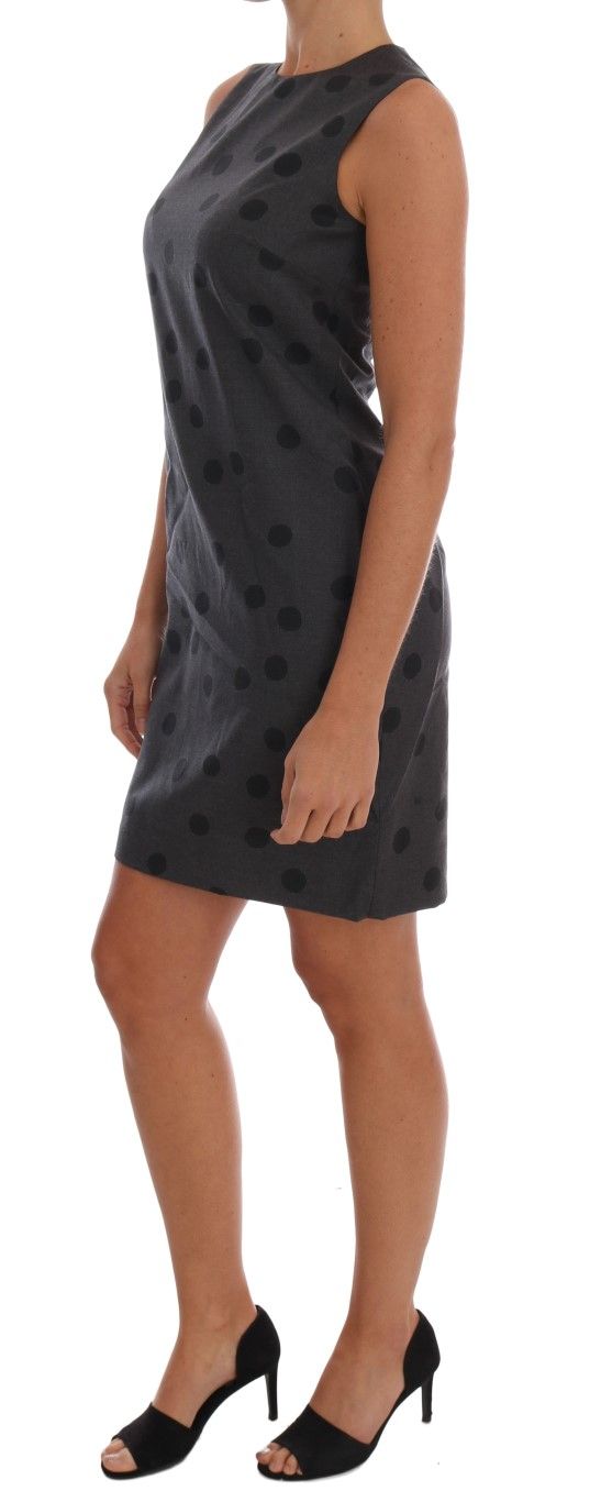 Polka Dotted Sheath Wool Women's Dress - Dolce & Gabbana - Modalova