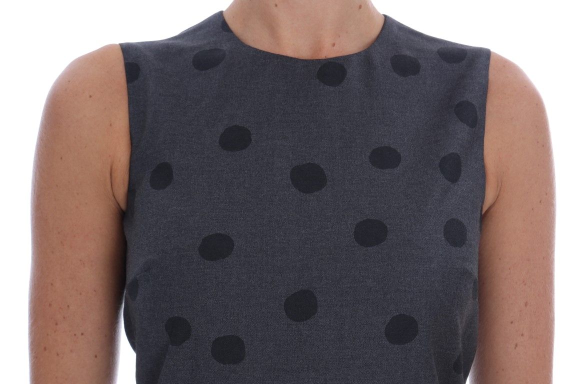Polka Dotted Sheath Wool Women's Dress - Dolce & Gabbana - Modalova