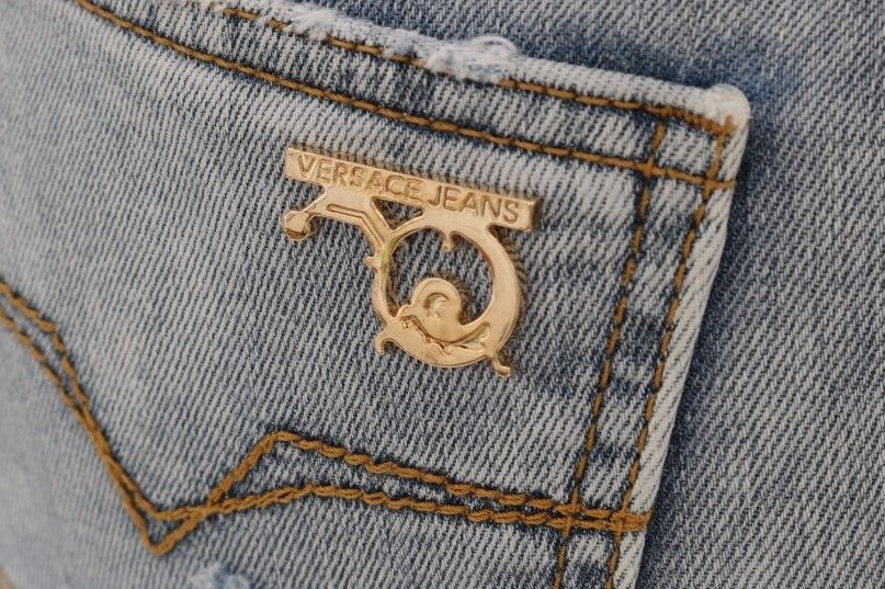 Wash Torn Stretch Slim Fit Women's Jeans - Versace Jeans - Modalova