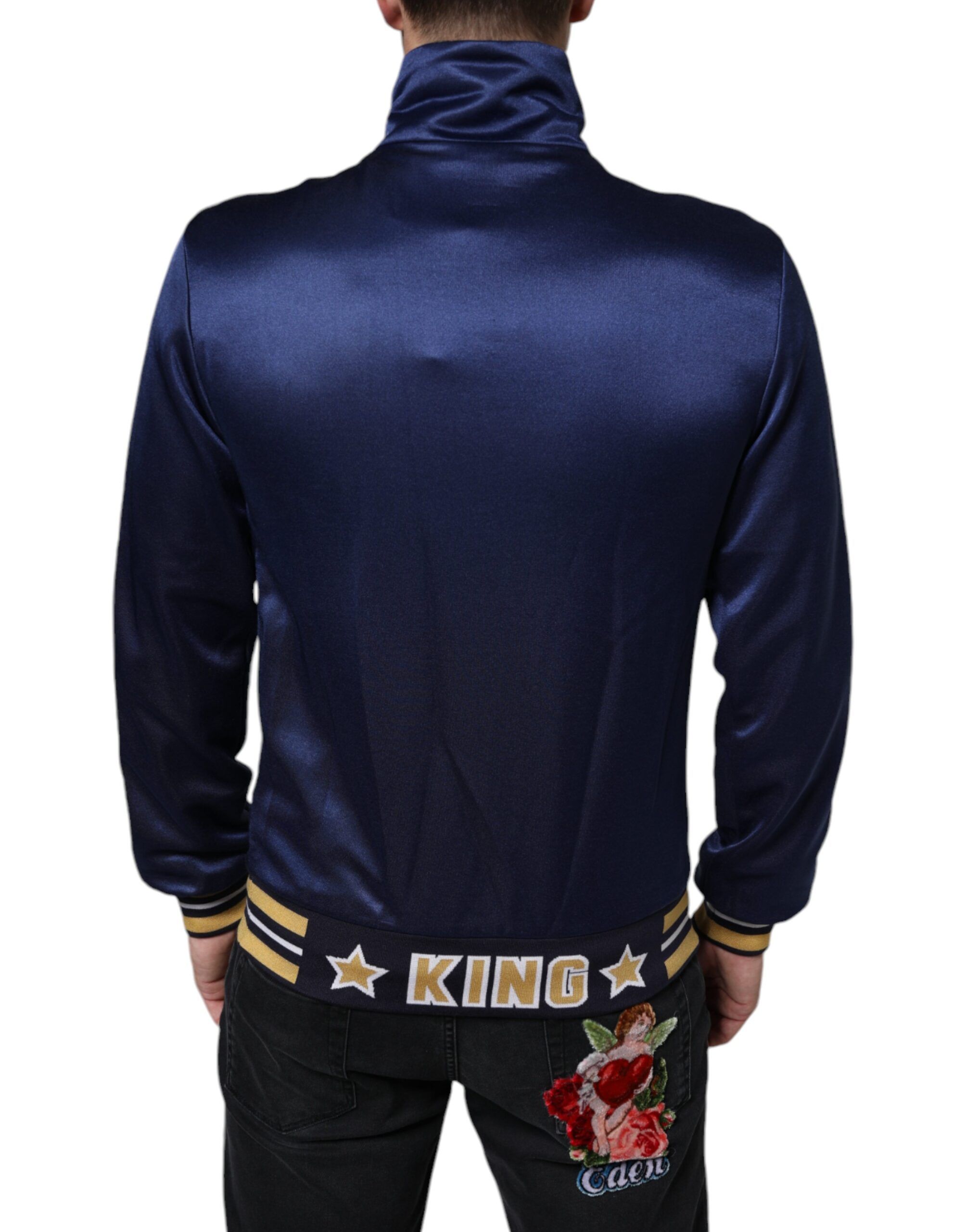 Heraldic Patch Stripe King Bee Men's Sweater (Pre-Owned) - Dolce & Gabbana - Modalova