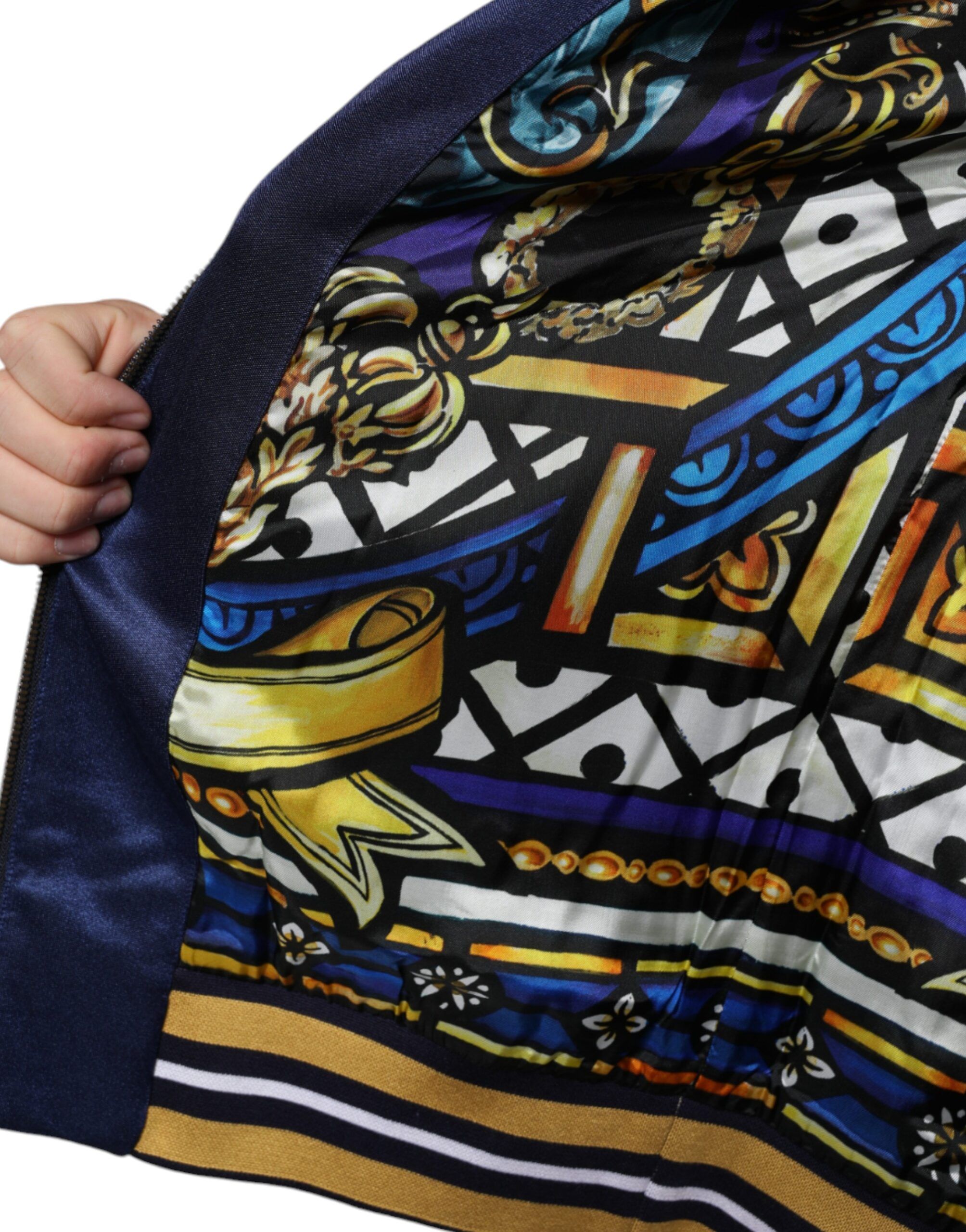 Heraldic Patch Stripe King Bee Men's Sweater (Pre-Owned) - Dolce & Gabbana - Modalova