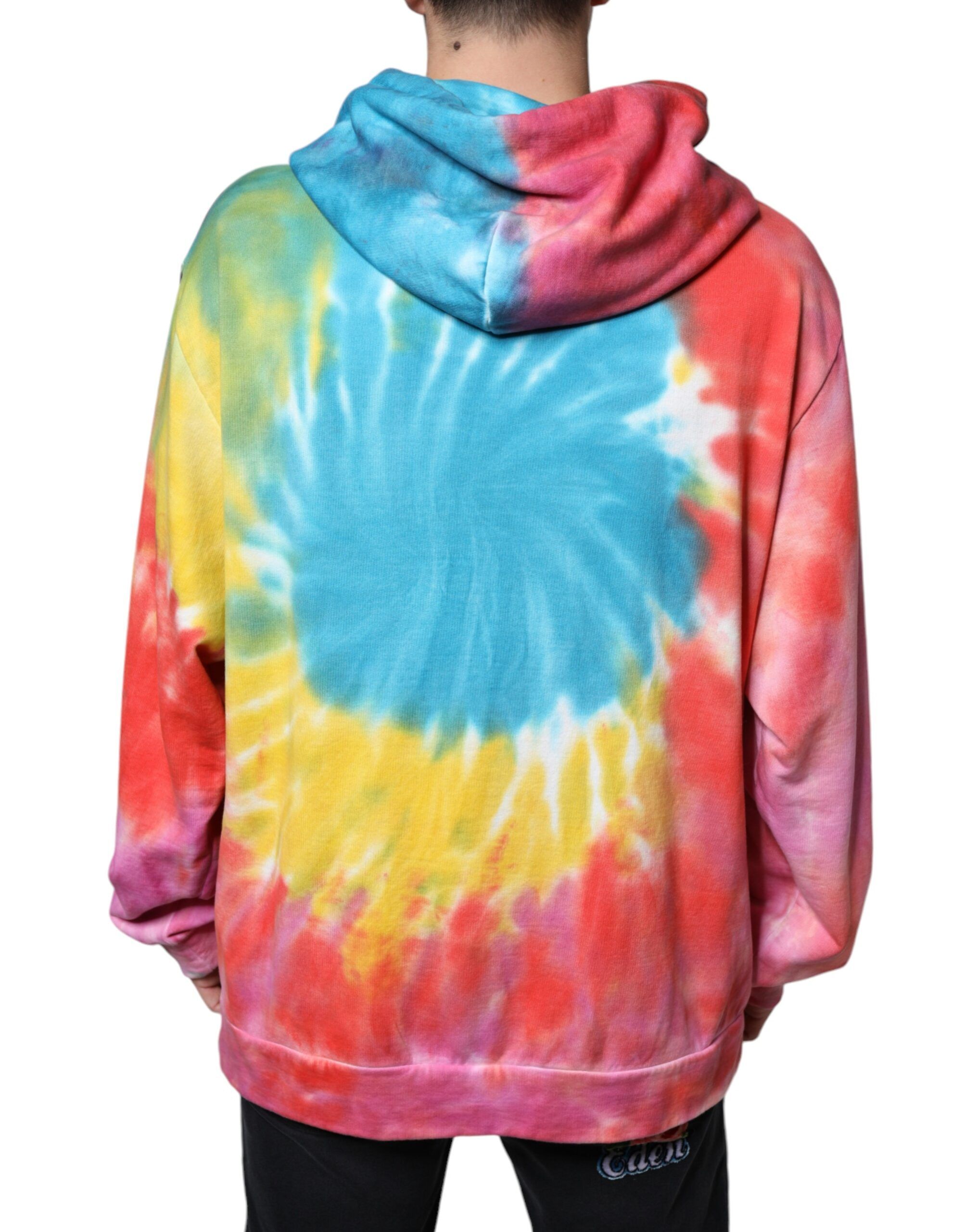 Tie Dye Hooded Sweatshirt Men's Sweater - Dolce & Gabbana - Modalova