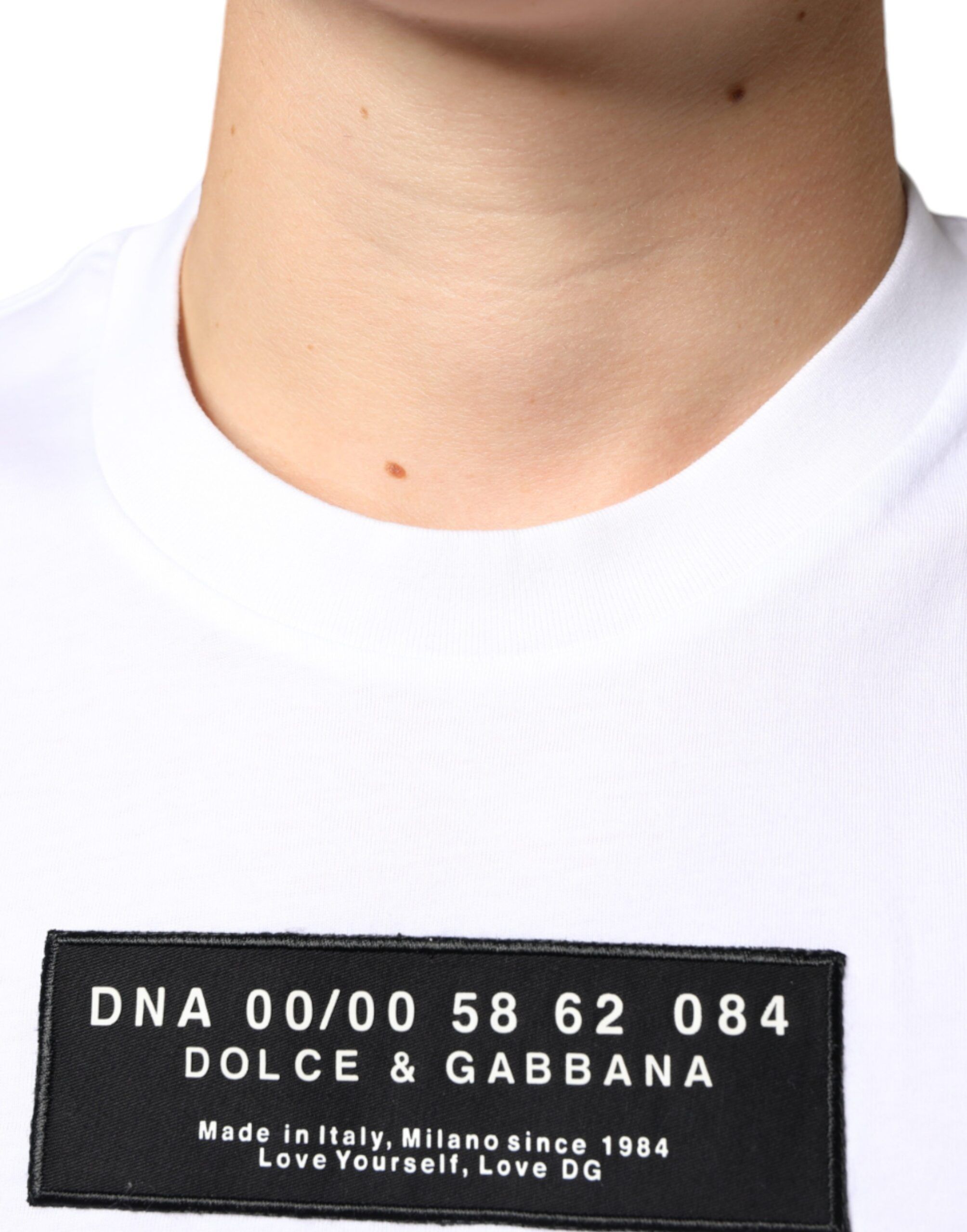 Cotton DG Applique Casual Men's T-shirt - Dolce & Gabbana - Modalova