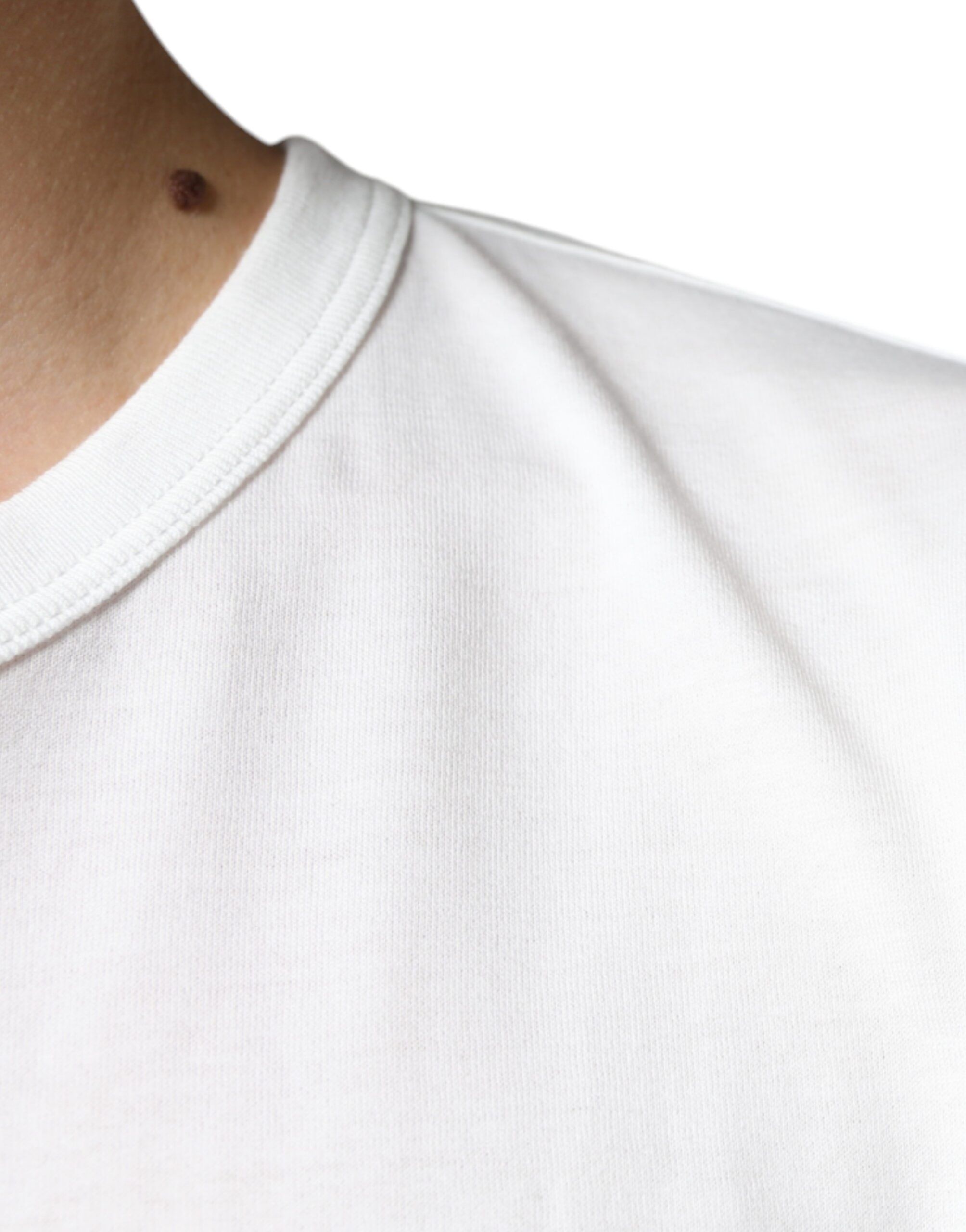 Logo Embossed Cotton Crewneck Men's T-shirt - Dolce & Gabbana - Modalova