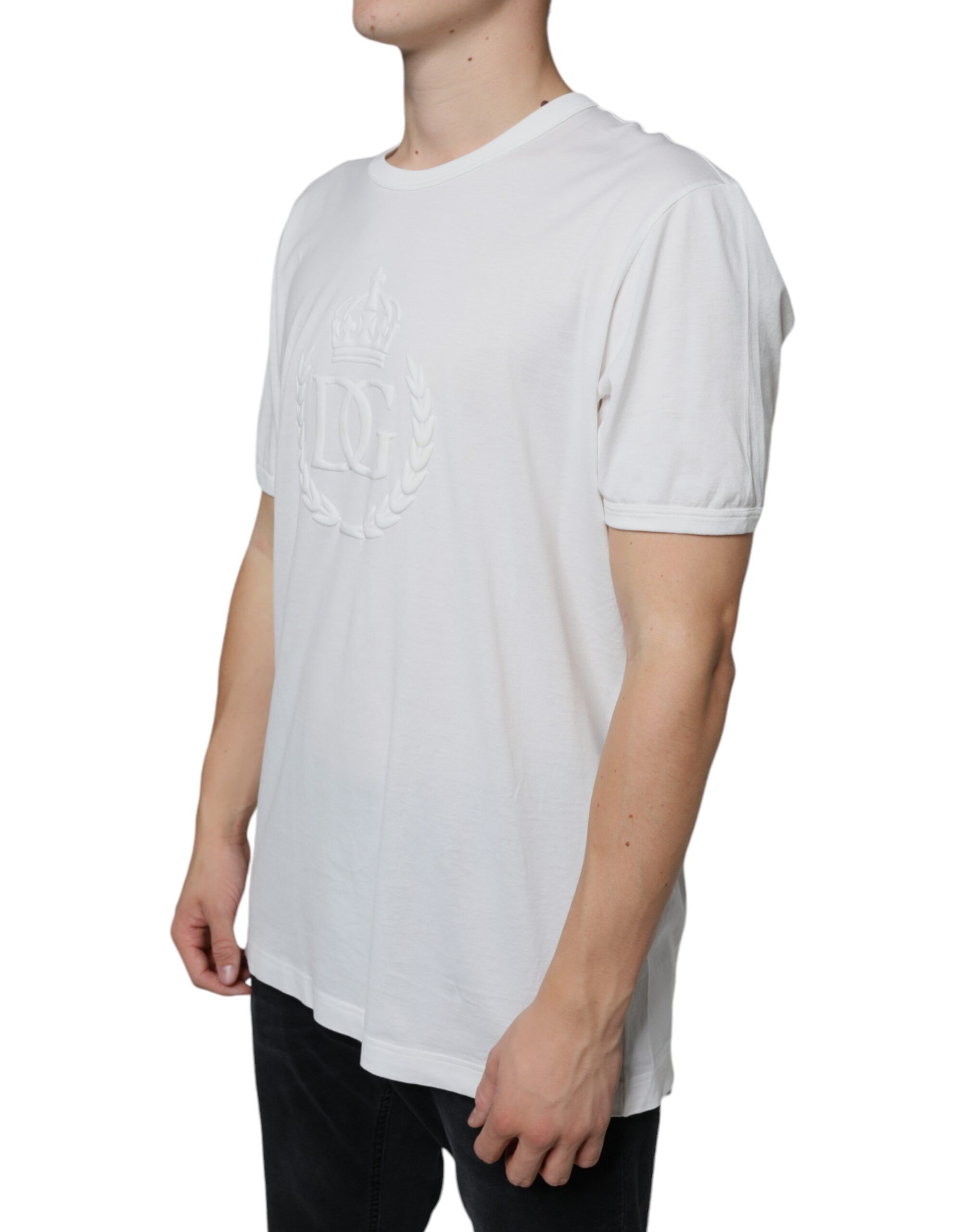 Logo Embossed Cotton Crewneck Men's T-shirt (Pre-Owned) - Dolce & Gabbana - Modalova