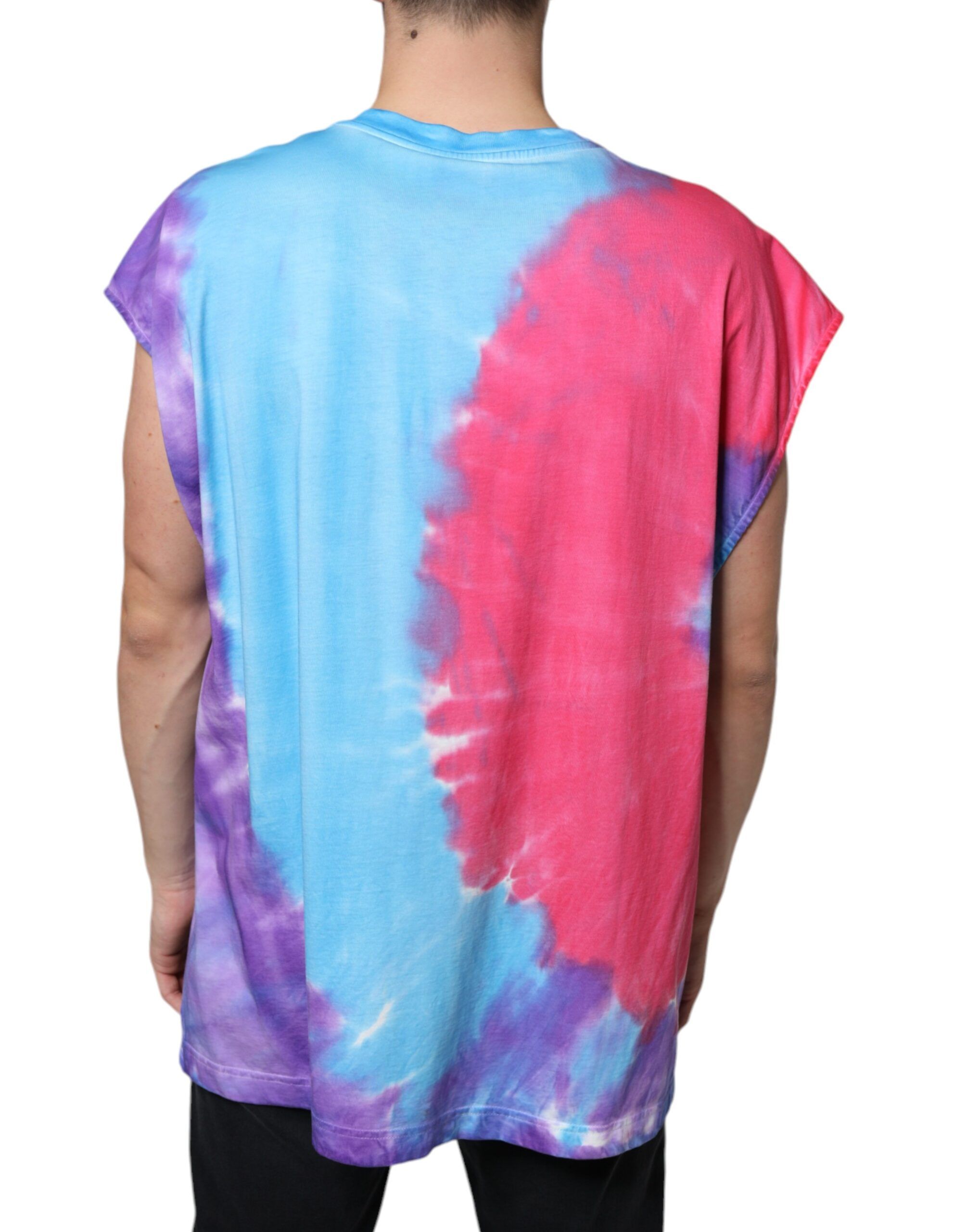 Tie Dye Cotton Sleeveless Men's T-shirt - Dolce & Gabbana - Modalova