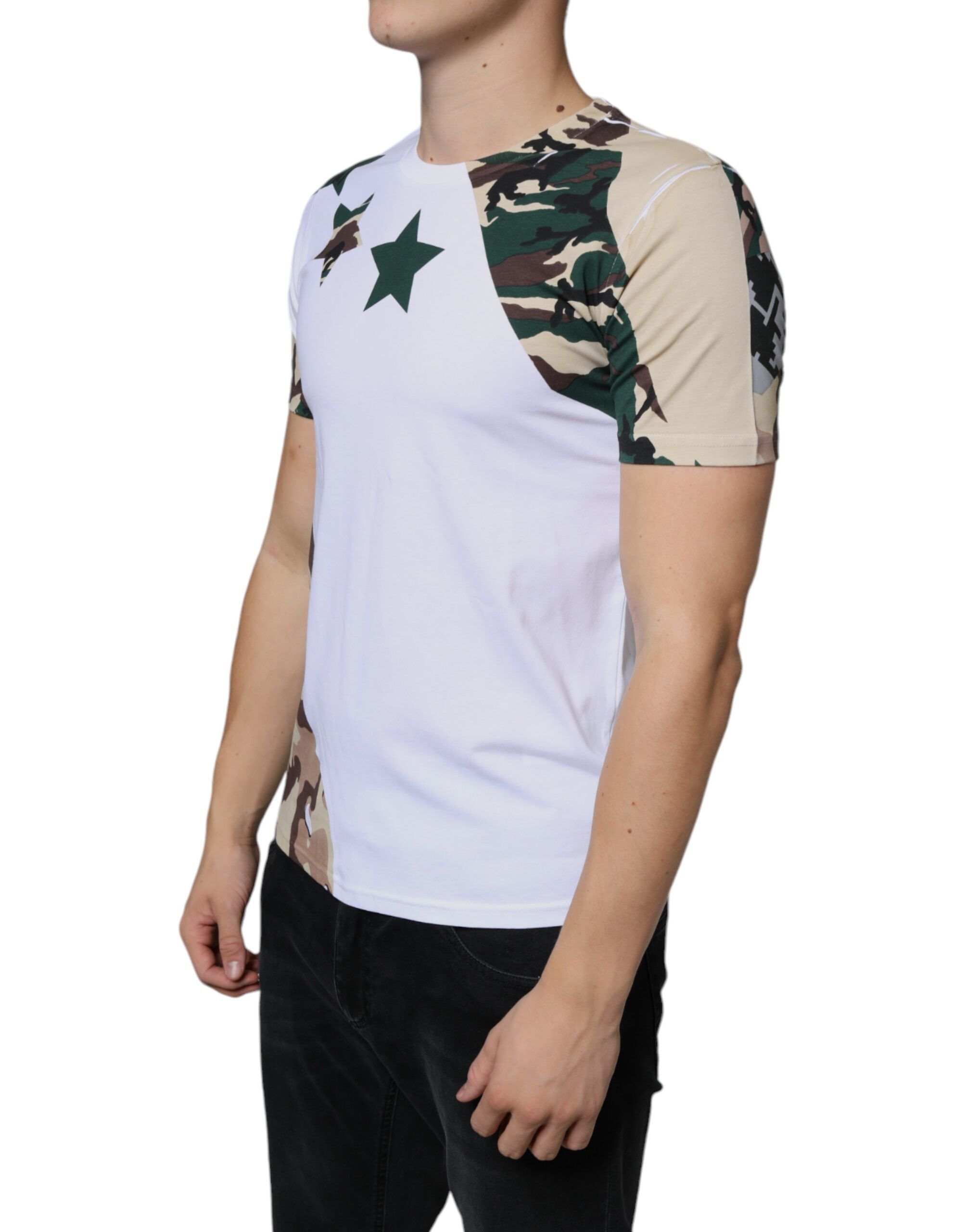 Camouflage Stars Crew Neck Men's T-shirt (Pre-Owned) - Dolce & Gabbana - Modalova