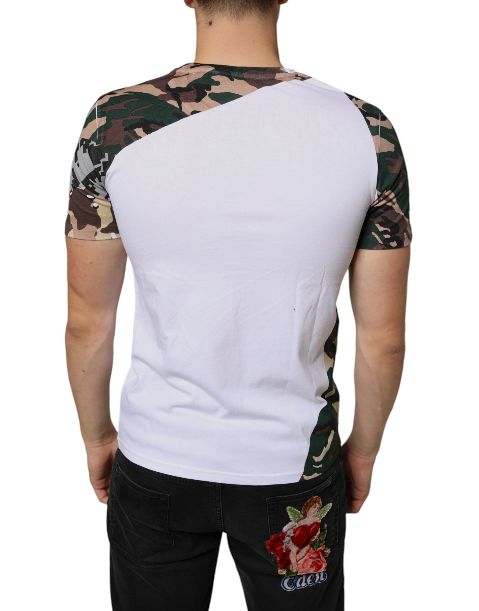 Camouflage Stars Crew Neck Men's T-shirt (Pre-Owned) - Dolce & Gabbana - Modalova