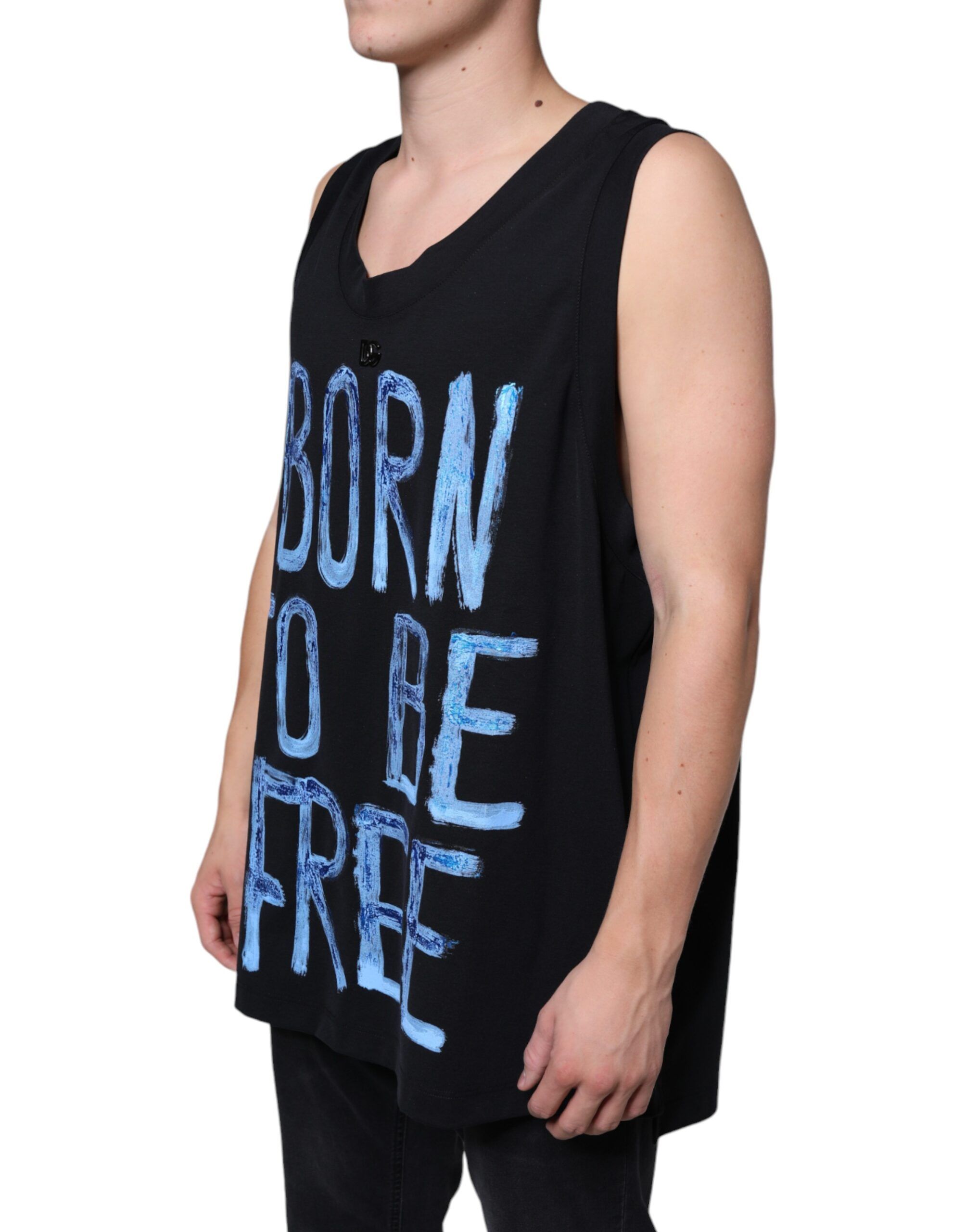 Cotton Born To Be Free Sleeveless Men's T-shirt - Dolce & Gabbana - Modalova