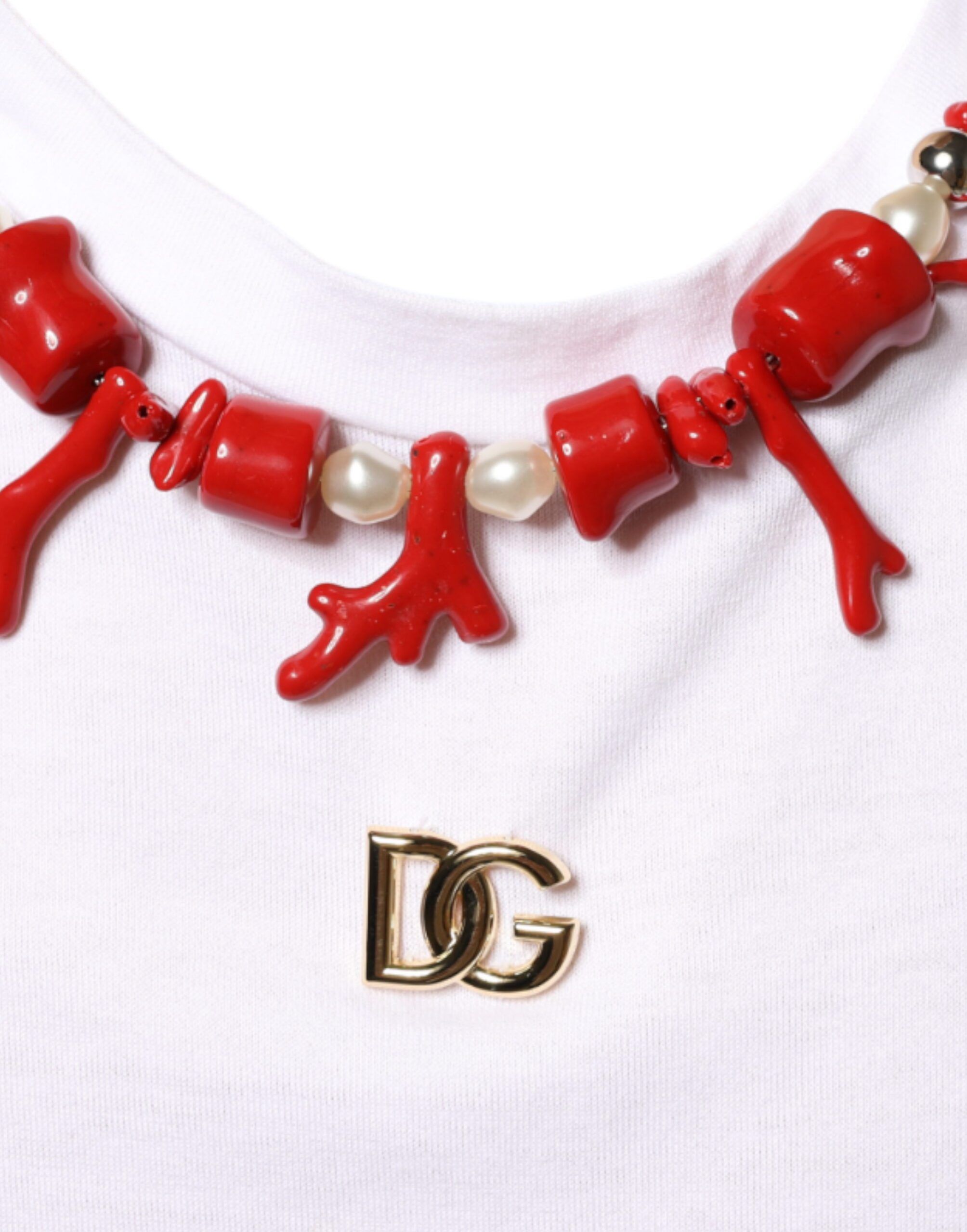 Cotton Necklace Embellished Men's T-shirt - Dolce & Gabbana - Modalova