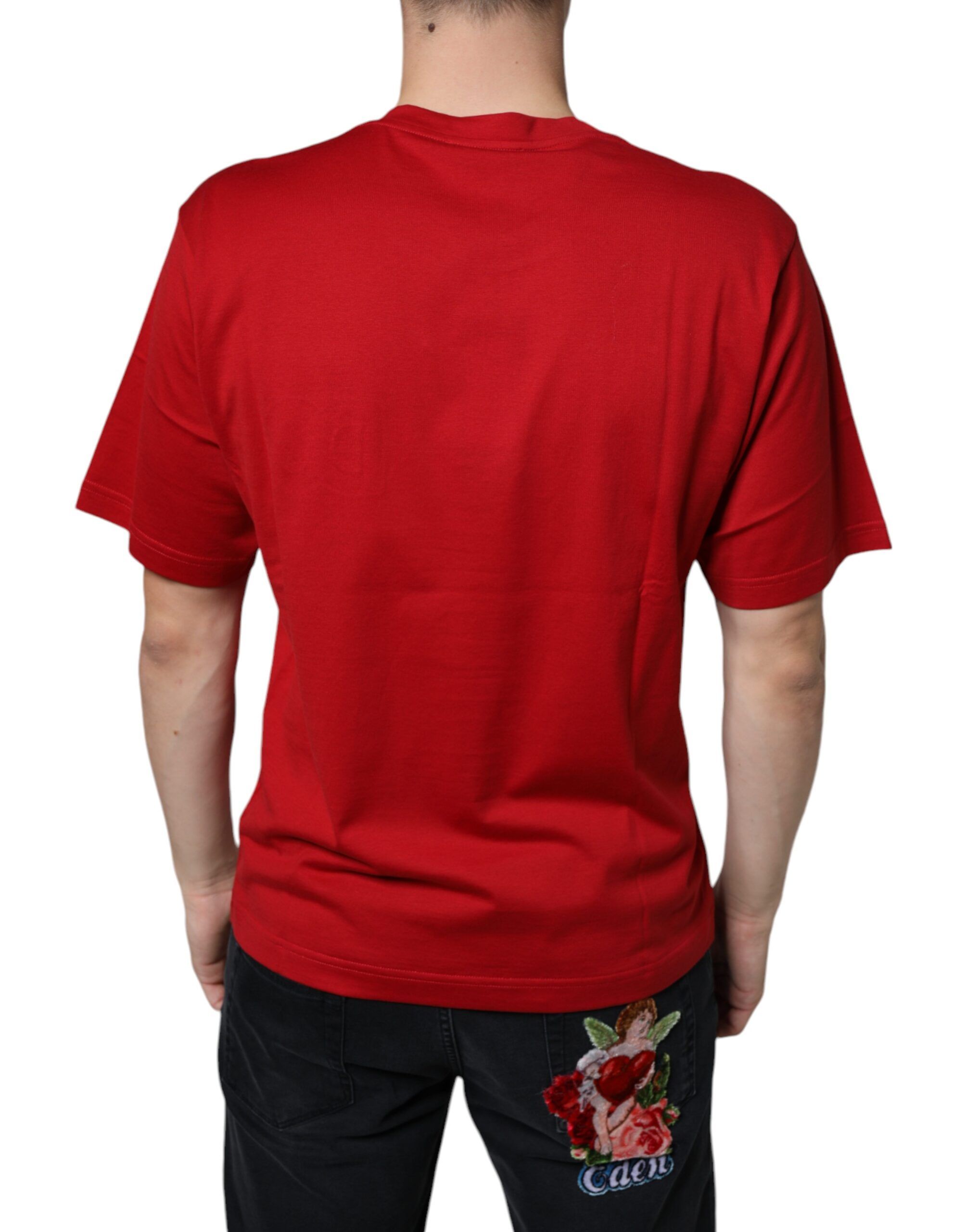 Cotton DG Logo Print Crew Neck Men's T-shirt - Dolce & Gabbana - Modalova