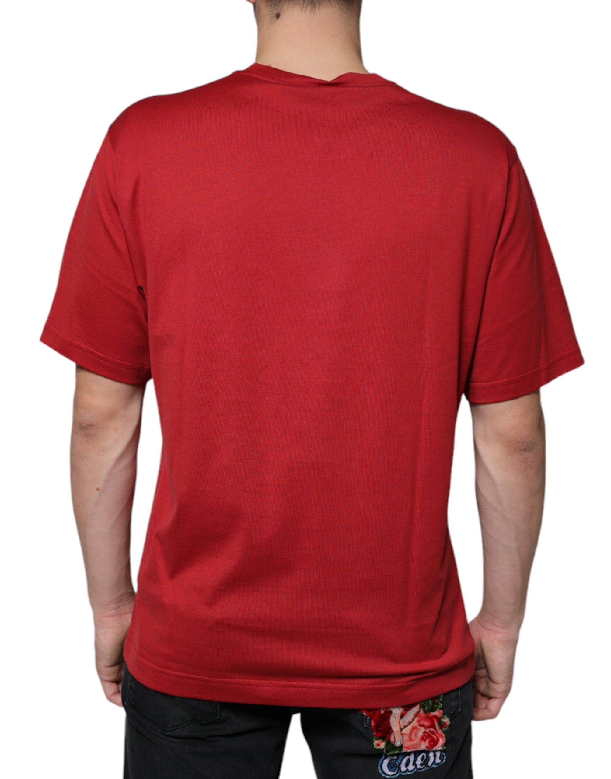Cotton DG Logo Print Crew Neck Men's T-shirt - Dolce & Gabbana - Modalova