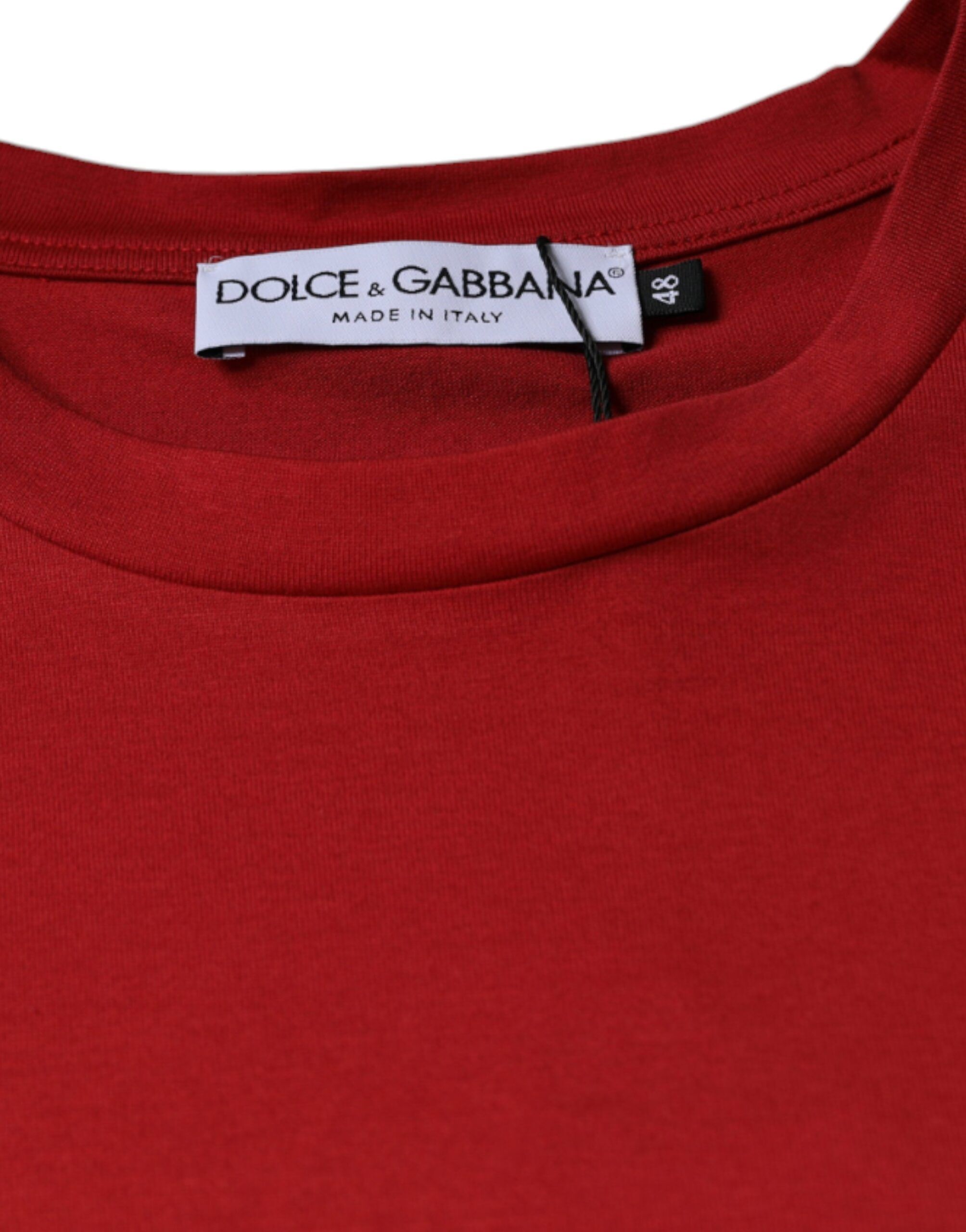 Cotton DG Logo Print Crew Neck Men's T-shirt - Dolce & Gabbana - Modalova