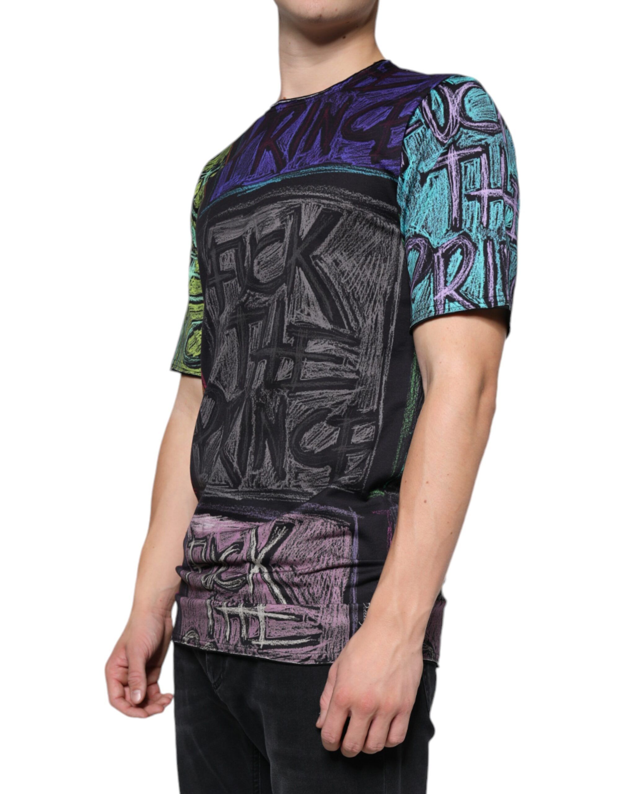 Graphic Print Cotton Men's T-shirt - Dolce & Gabbana - Modalova