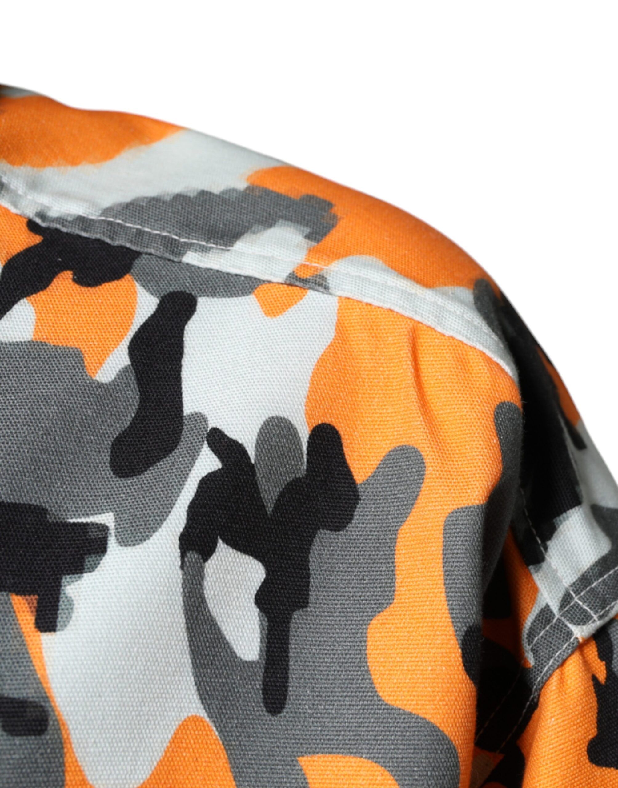 Camouflage Cotton Denim Collared Men's Jacket - Dolce & Gabbana - Modalova