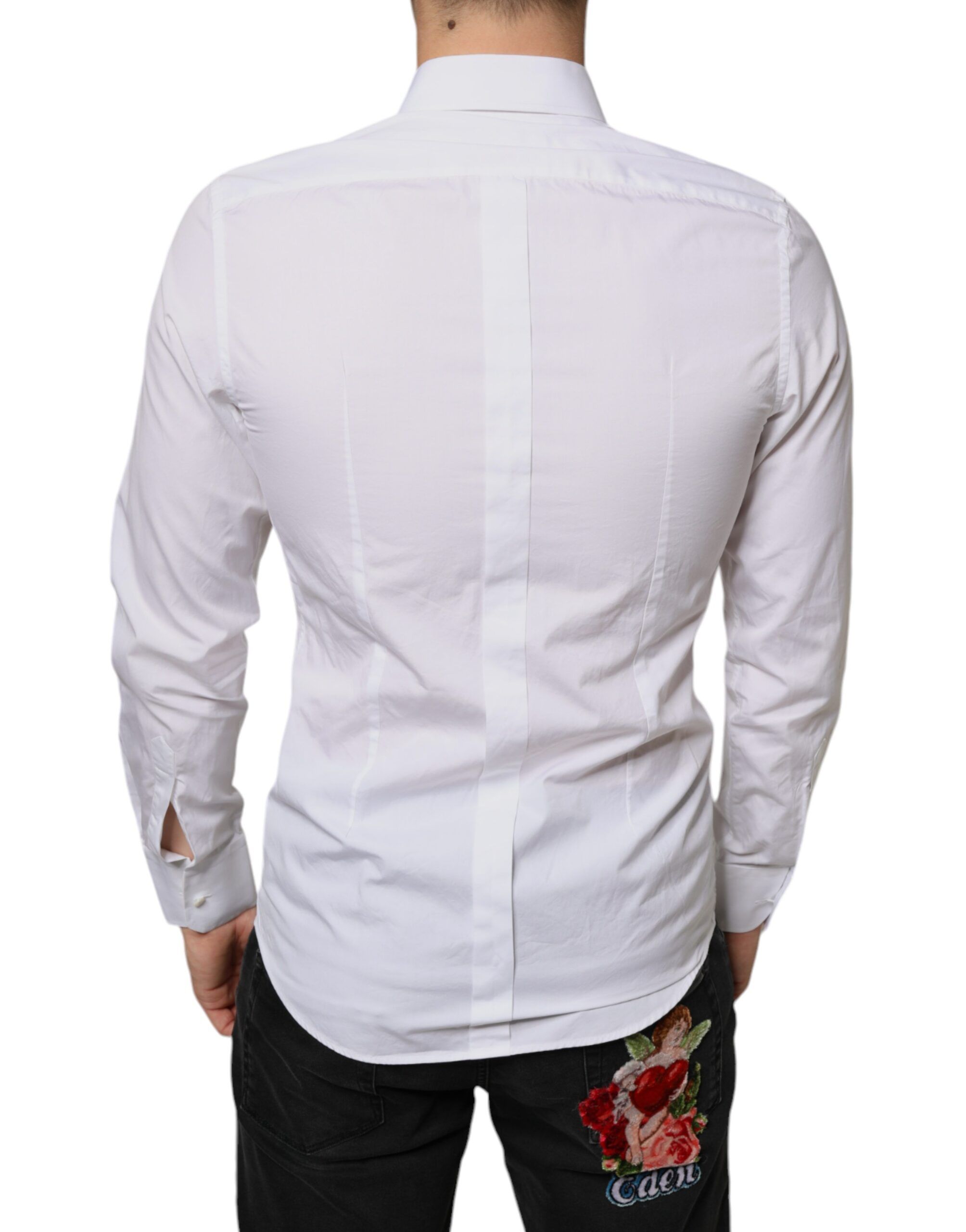 Bib Cotton Poplin Formal Dress Men's Shirt - Dolce & Gabbana - Modalova