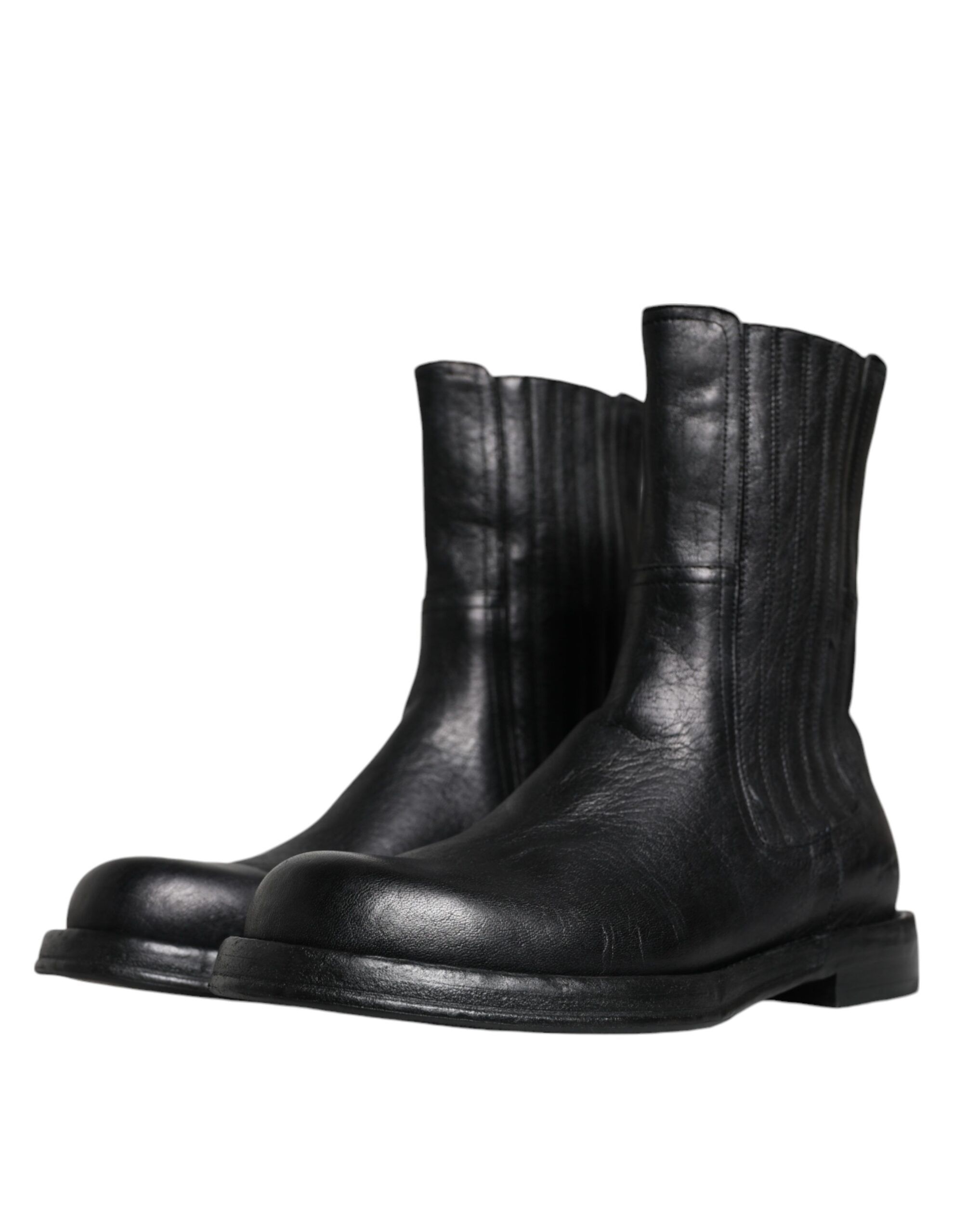 Horse Leather Mid Calf Boots Men's Shoes (Pre-Owned) - Dolce & Gabbana - Modalova