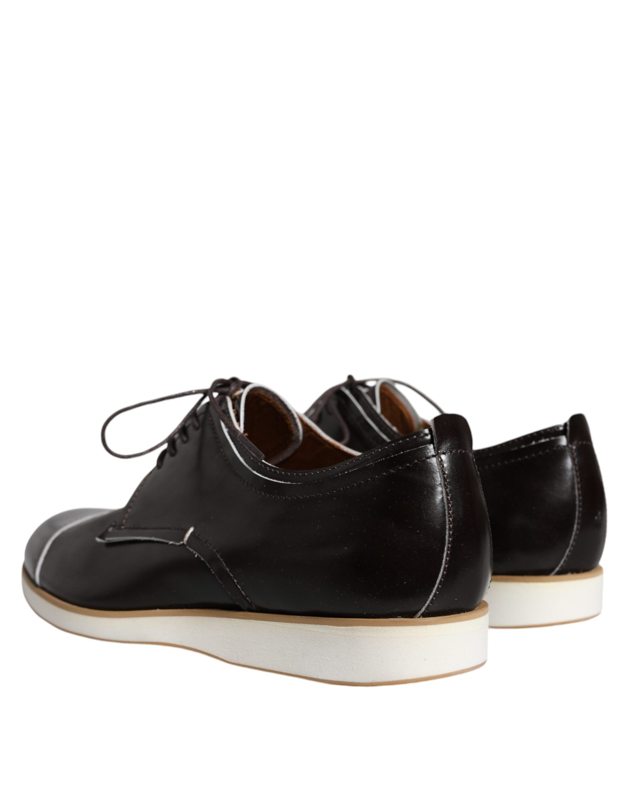 White Leather Lace Up Men Dress Formal Men's Shoes (Pre-Owned) - Pollini - Modalova