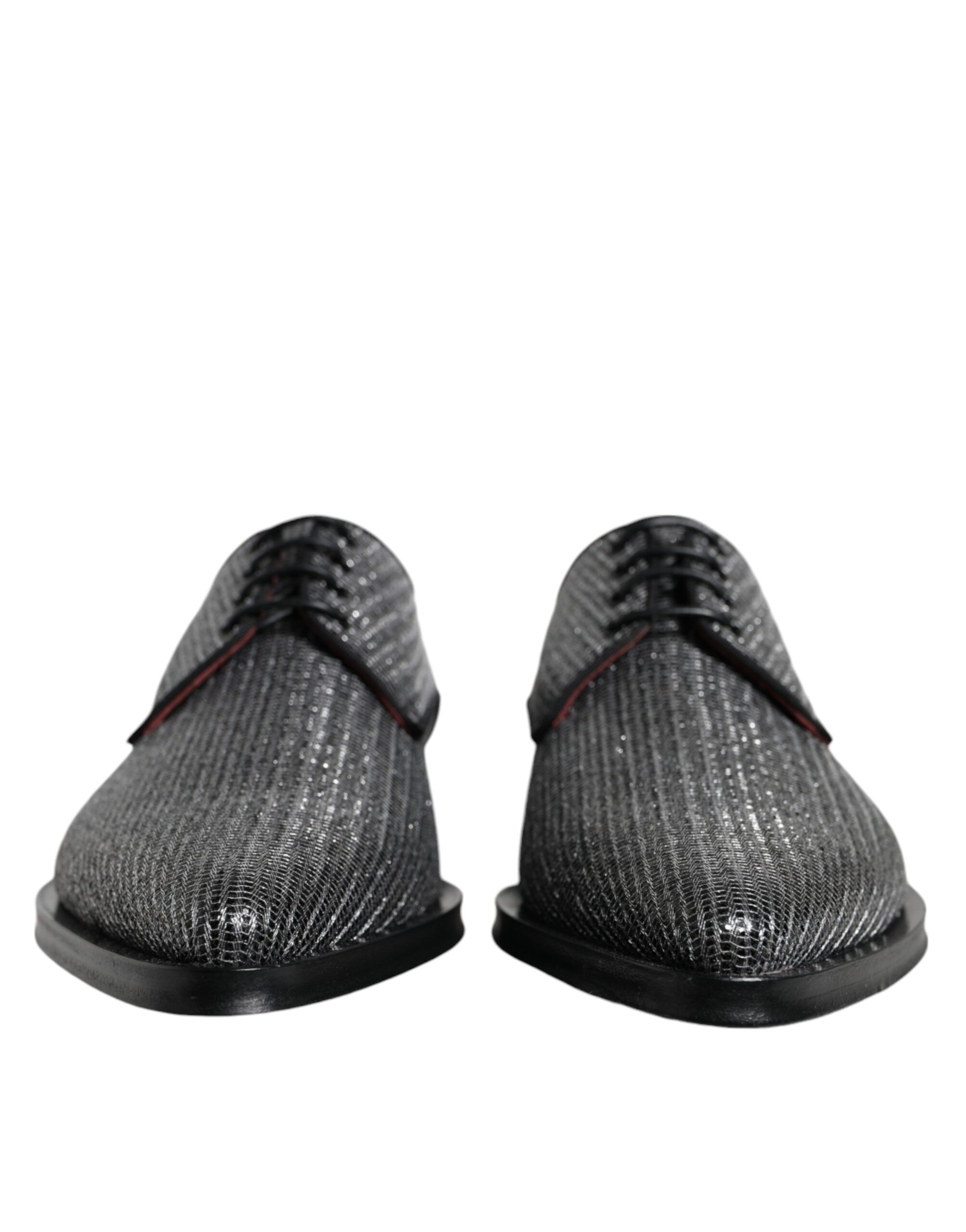 Silver Polyurethane Derby Formal Dress Men's Shoes - Dolce & Gabbana - Modalova